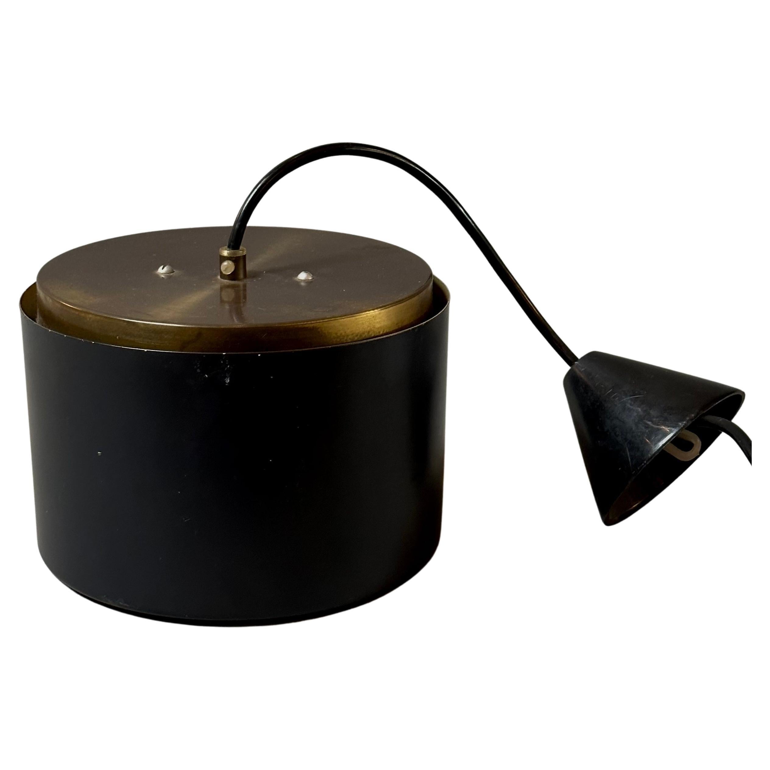 Belgian Midcentury Brass Hanging Lamp For Sale