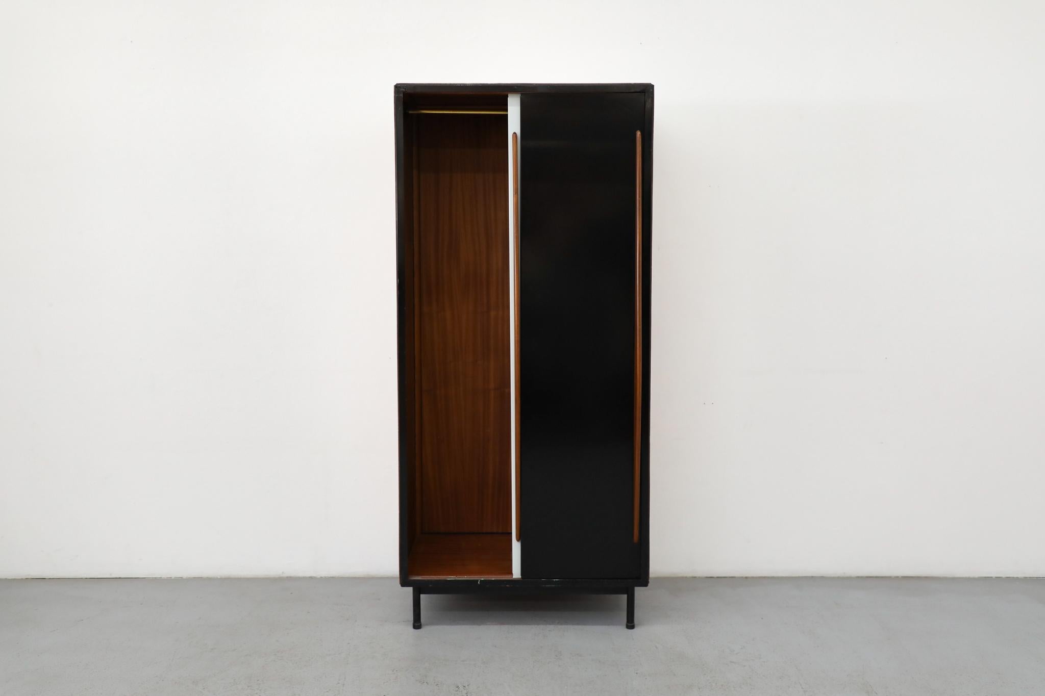 Belgischer moderner Kleiderschrank von Willy Van Der Meeren für Tubax, Grau und Schwarz, 1952 im Angebot 4