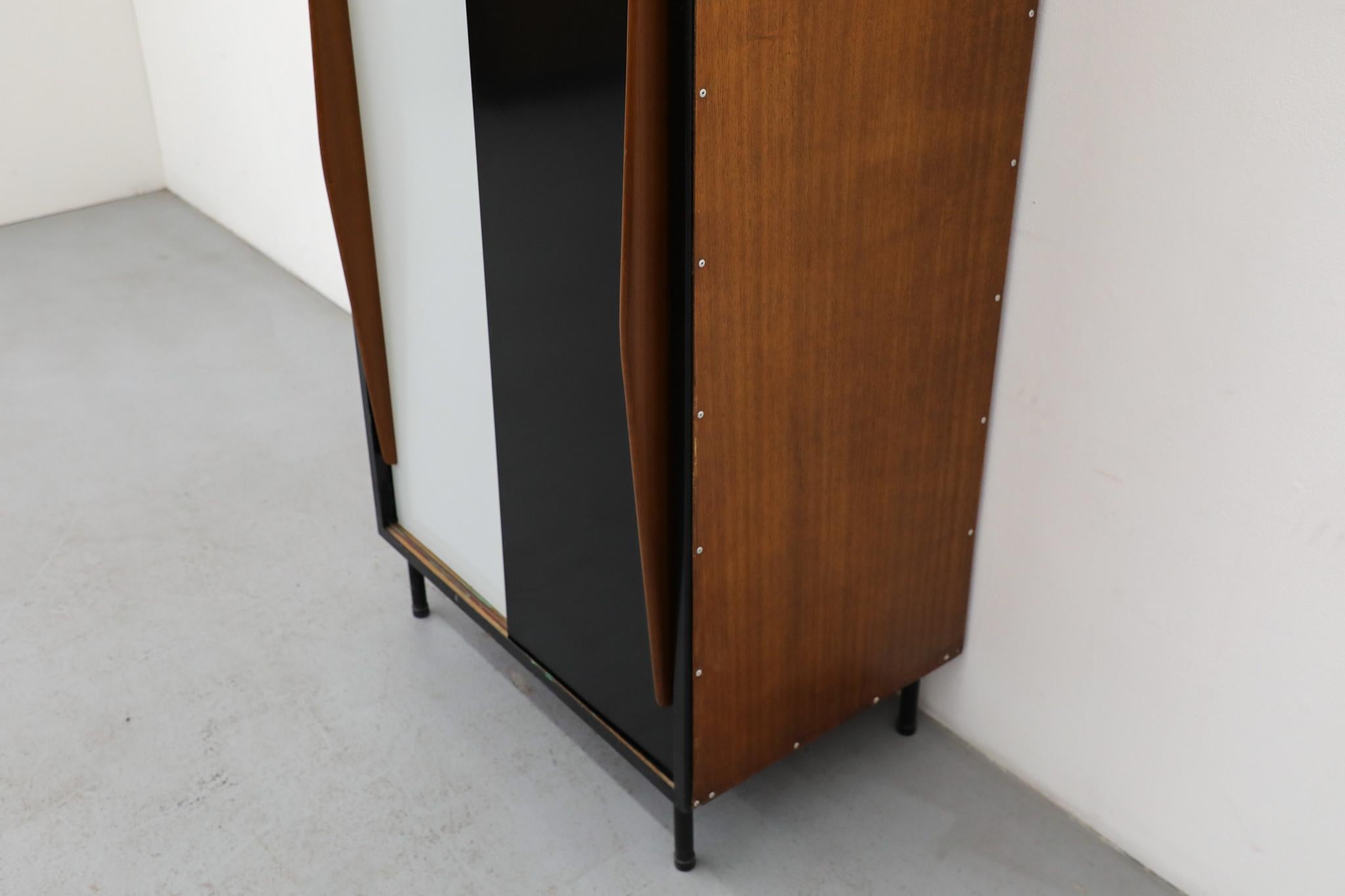 Belgischer moderner Kleiderschrank von Willy Van Der Meeren für Tubax, Grau und Schwarz, 1952 im Angebot 5