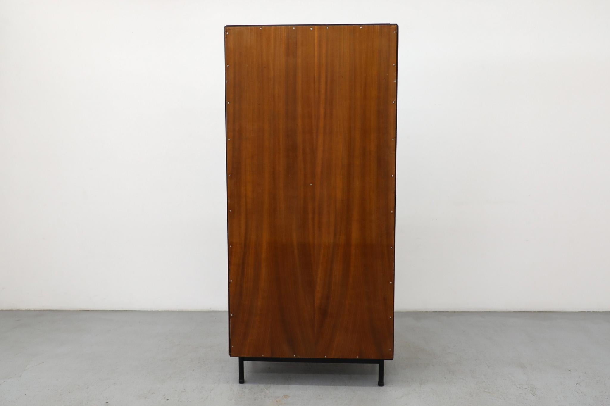 Belgischer moderner Kleiderschrank von Willy Van Der Meeren für Tubax, Grau und Schwarz, 1952 im Angebot 1