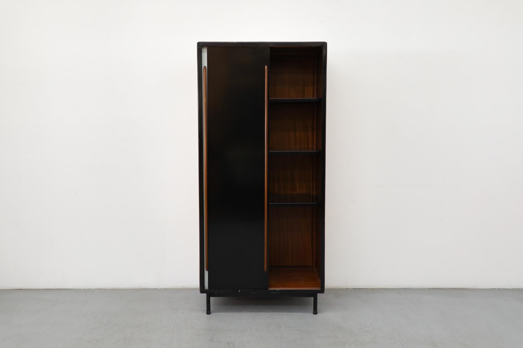 Belgischer moderner Kleiderschrank von Willy Van Der Meeren für Tubax, Grau und Schwarz, 1952 im Angebot 3