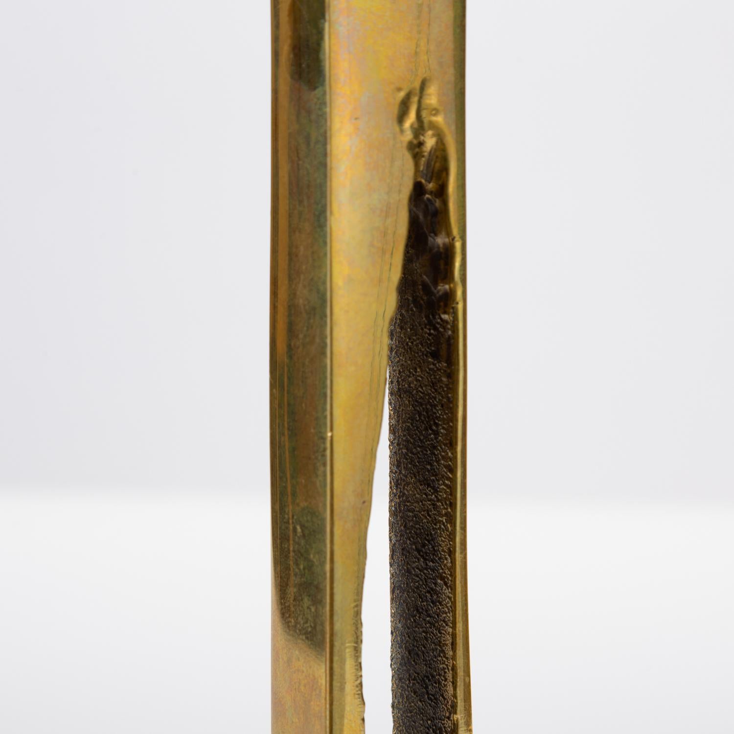 Belgian Modernist Candlesticks in Cast Brass 5