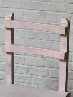 Belgian modernist light pink chair handmade 1930's