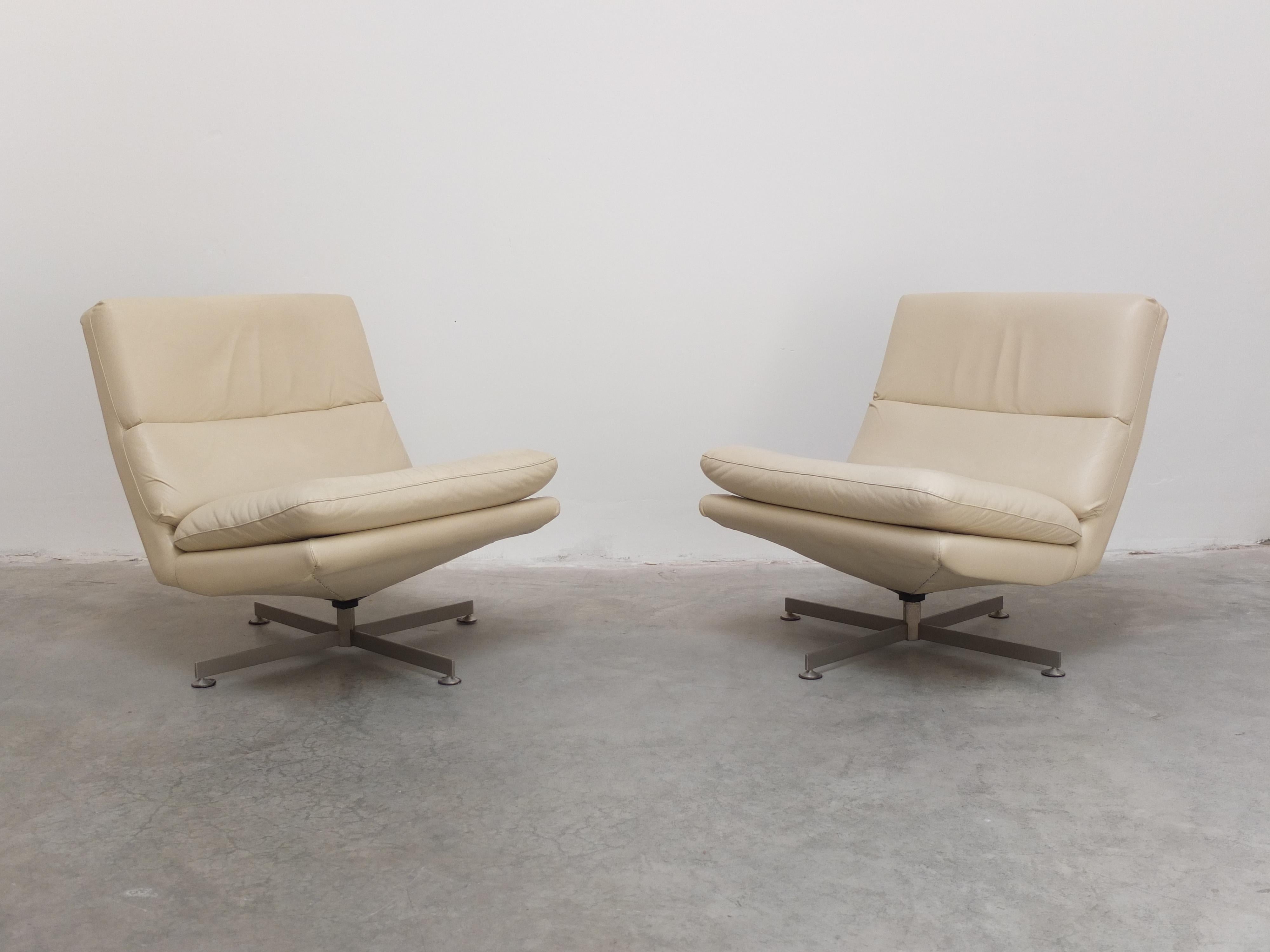 20th Century Belgian Modernist Swivel Lounge Chairs by Georges Van Rijck for Beaufort, 1960s