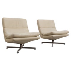 Vintage Belgian Modernist Swivel Lounge Chairs by Georges Van Rijck for Beaufort, 1960s