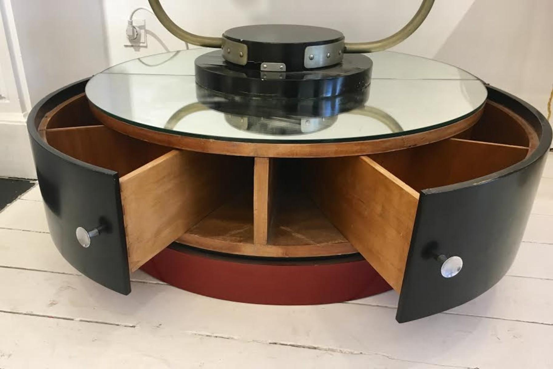 Belgischer modulierbarer modernistischer Spiegel, um 1930 im Angebot 3