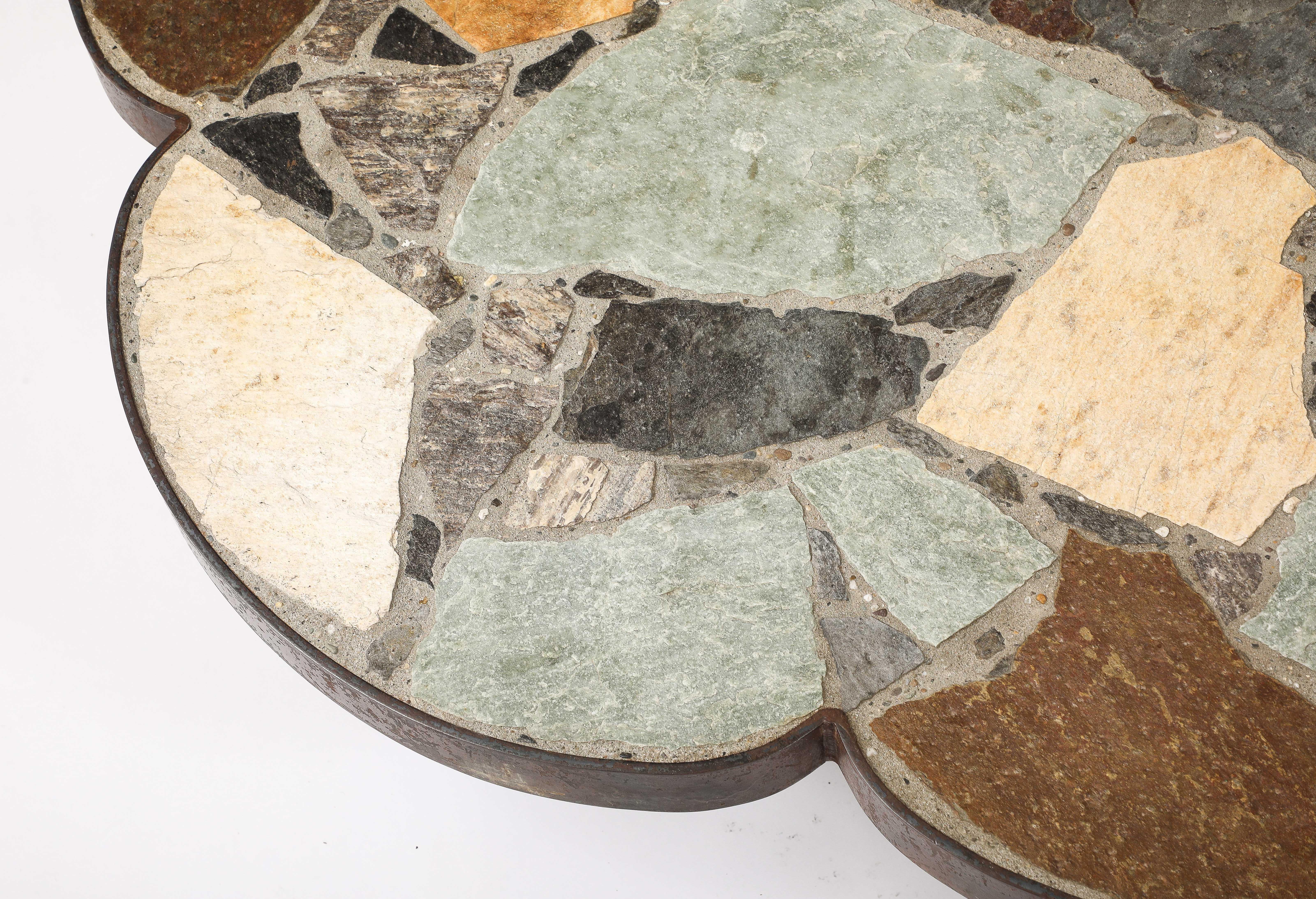 Belgian Multi Lobbed Stone Table, Belgium 1960's For Sale 4