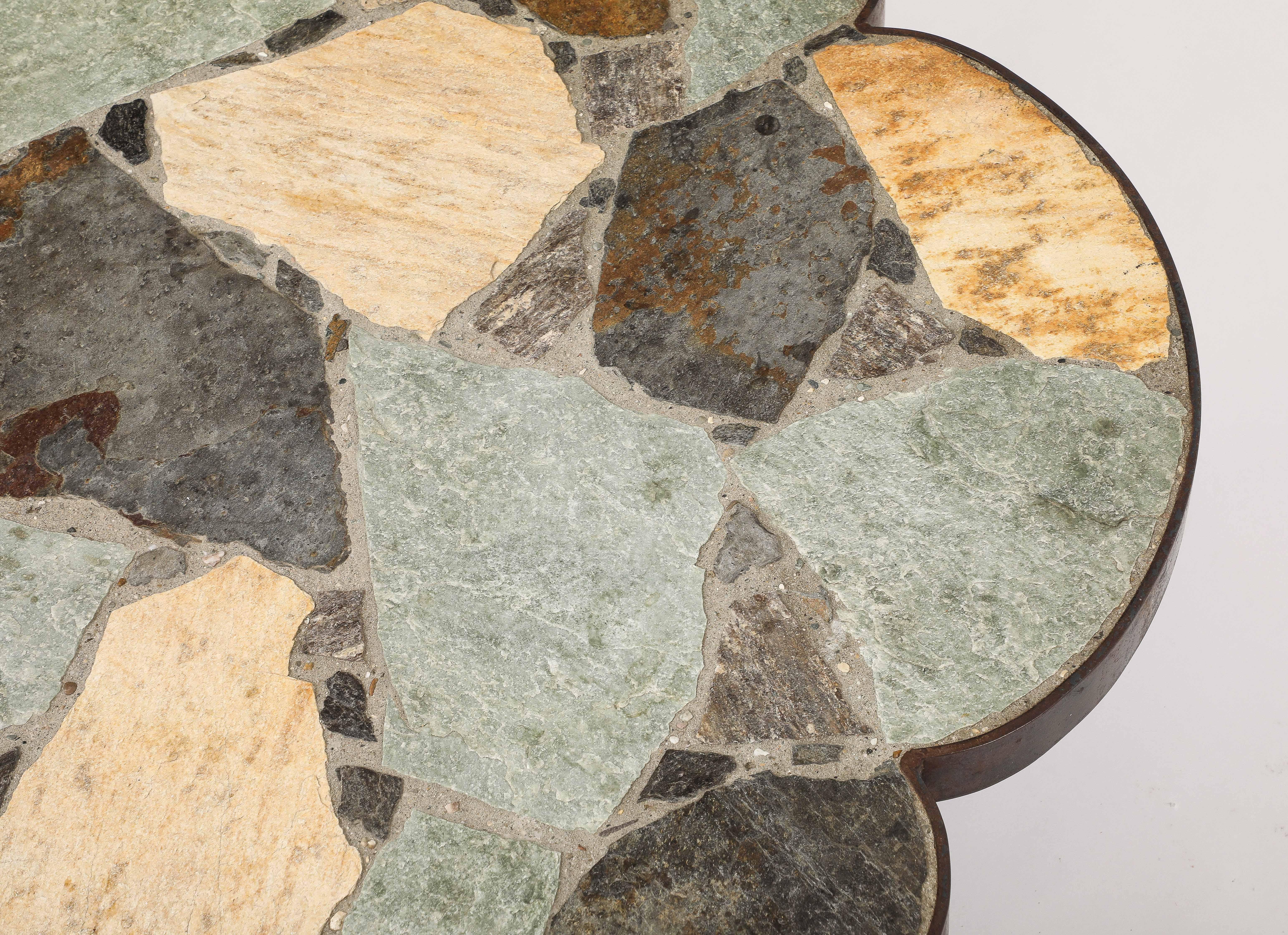 Belgian Multi Lobbed Stone Table, Belgium 1960's For Sale 5