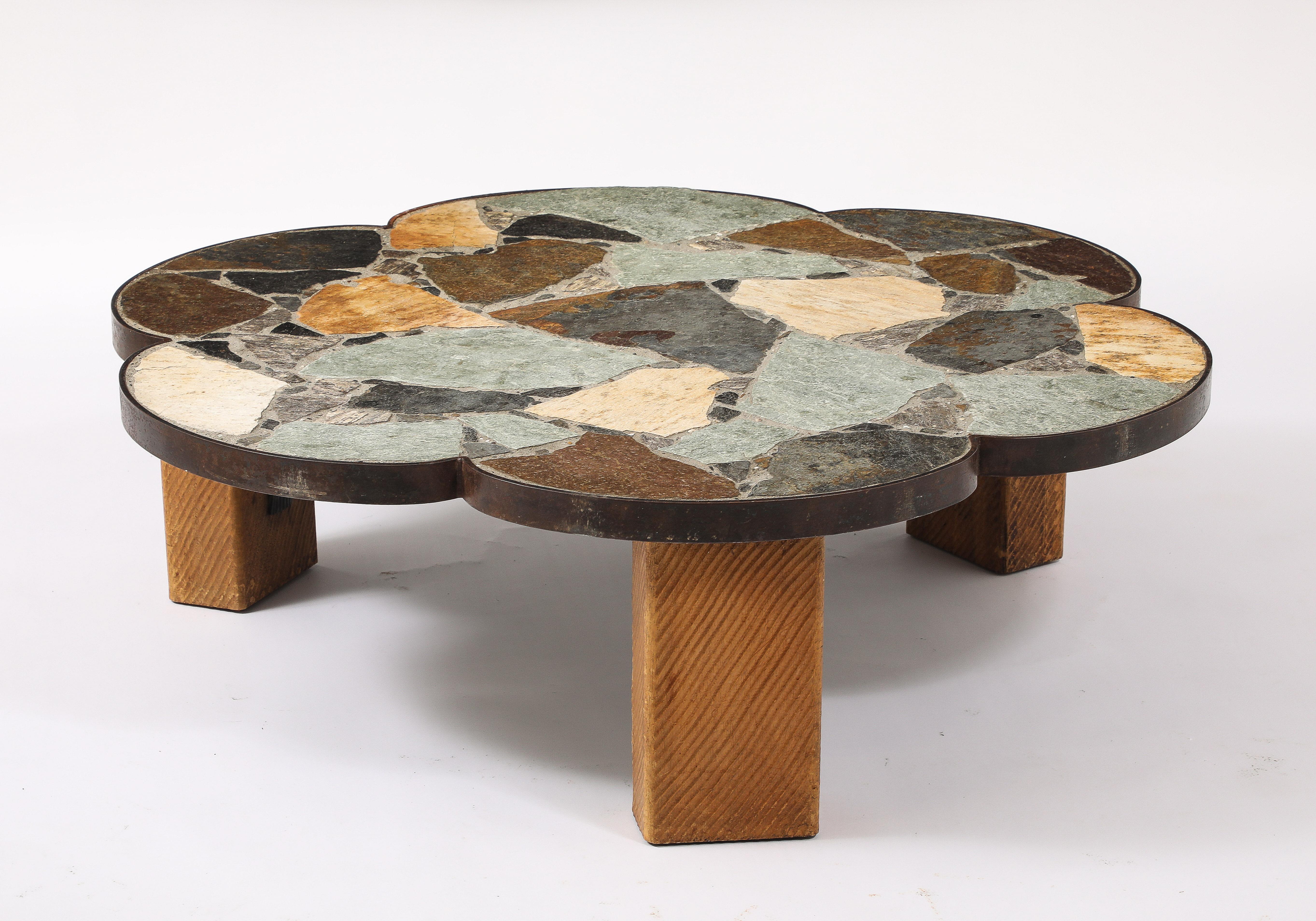 Belgian Multi Lobbed Stone Table, Belgium 1960's For Sale 7