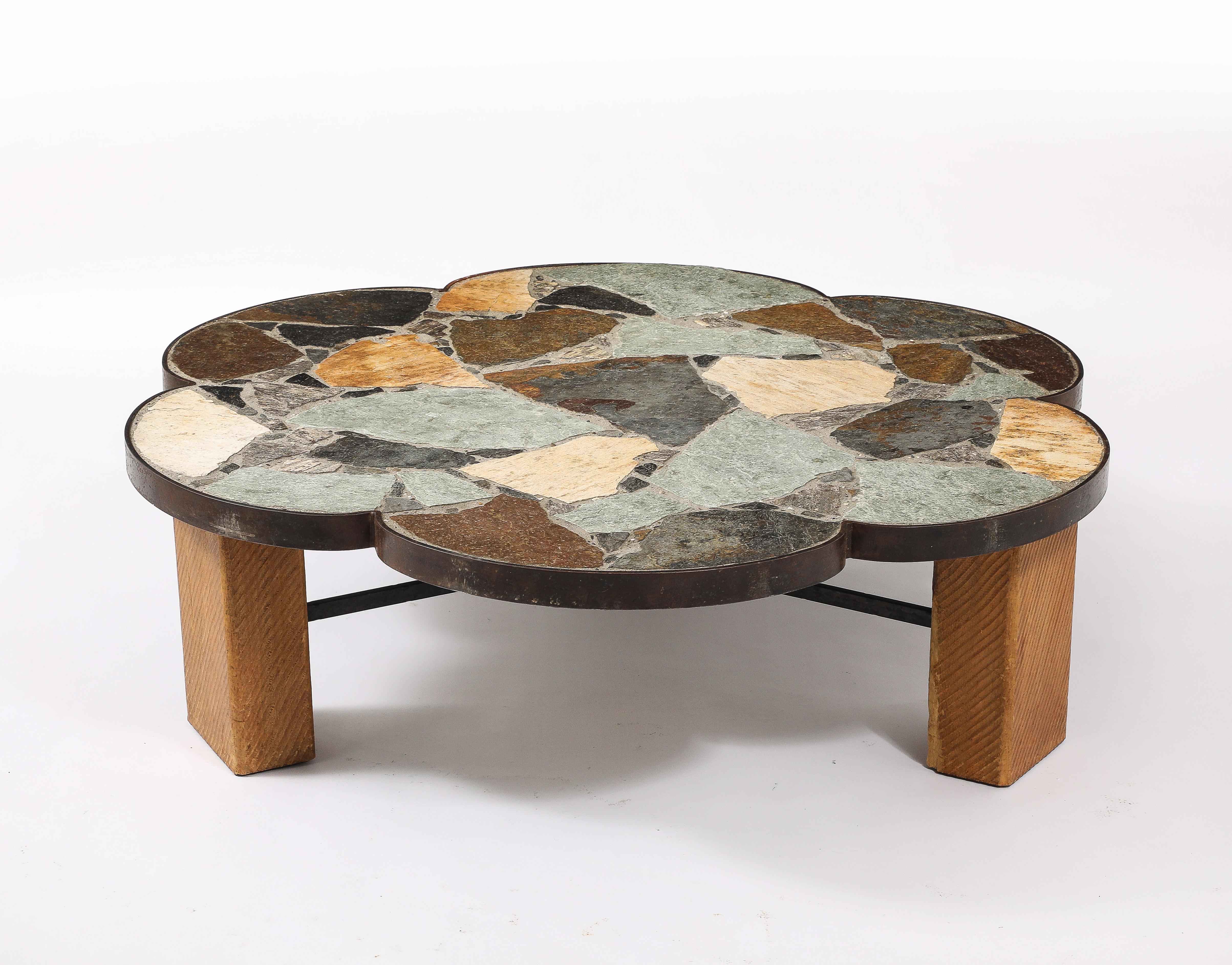 Belgian Multi Lobbed Stone Table, Belgium 1960's For Sale 10
