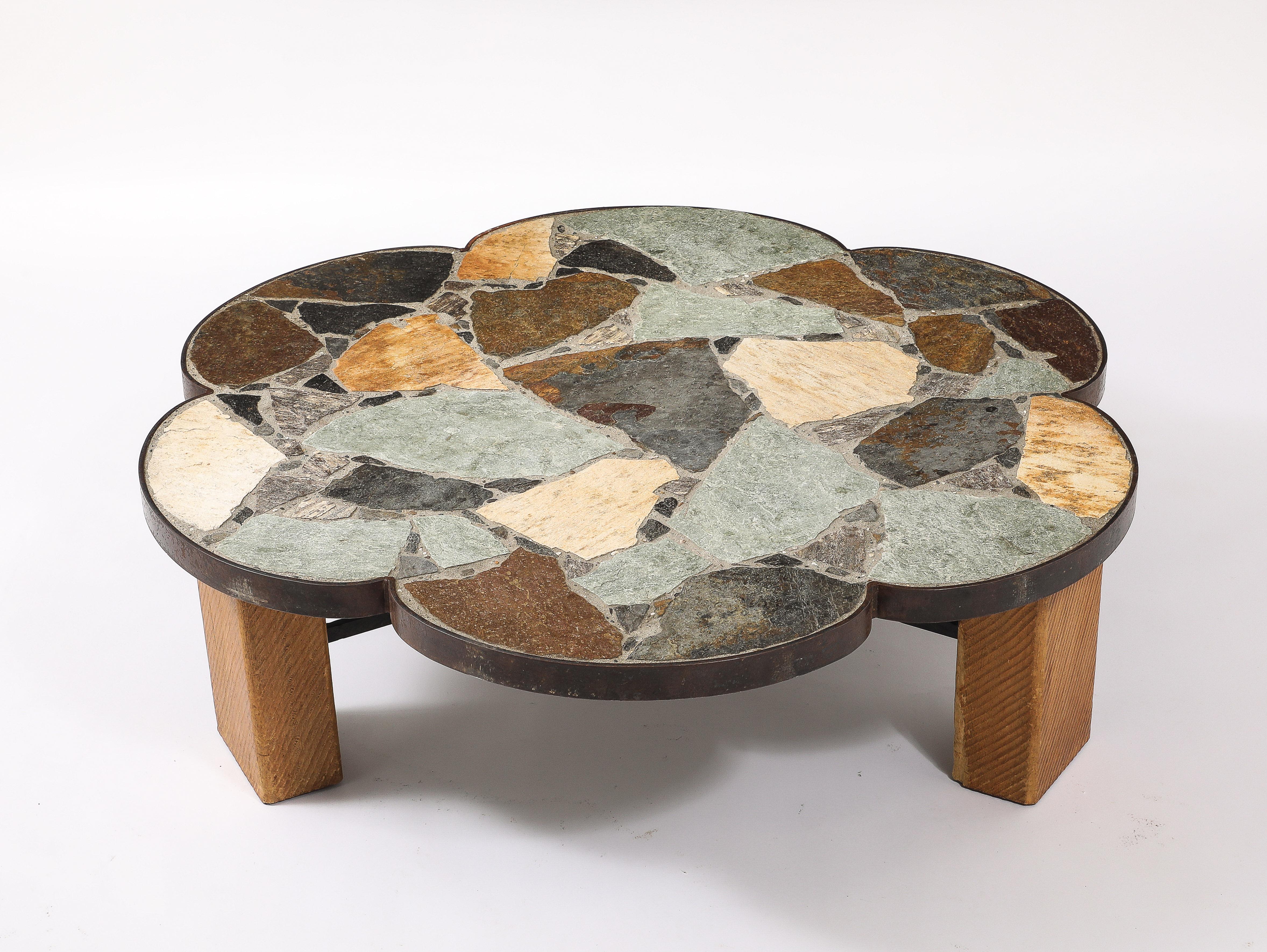 Belgian Multi Lobbed Stone Table, Belgium 1960's For Sale 11