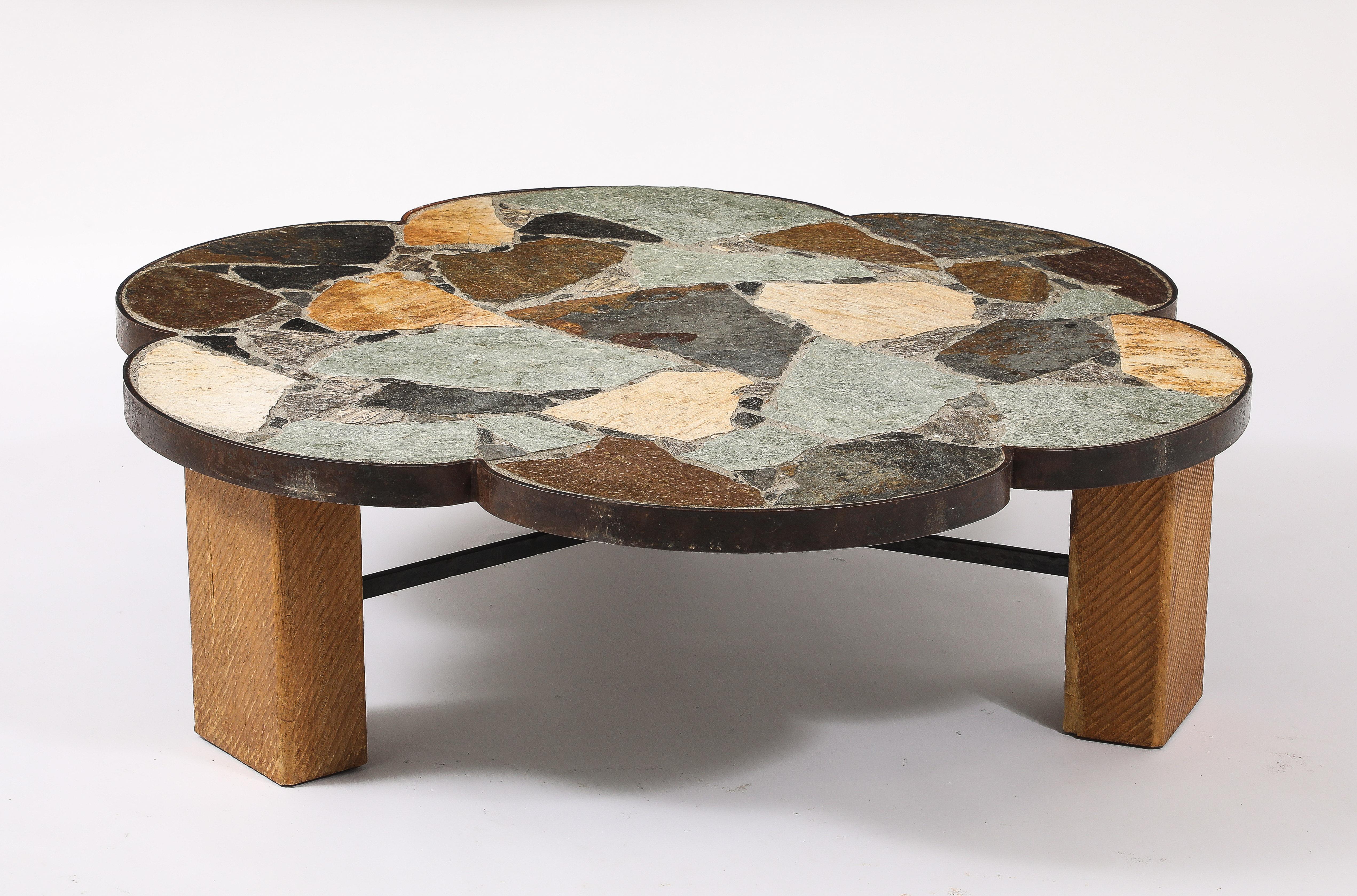 Belgian Multi Lobbed Stone Table, Belgium 1960's For Sale 12