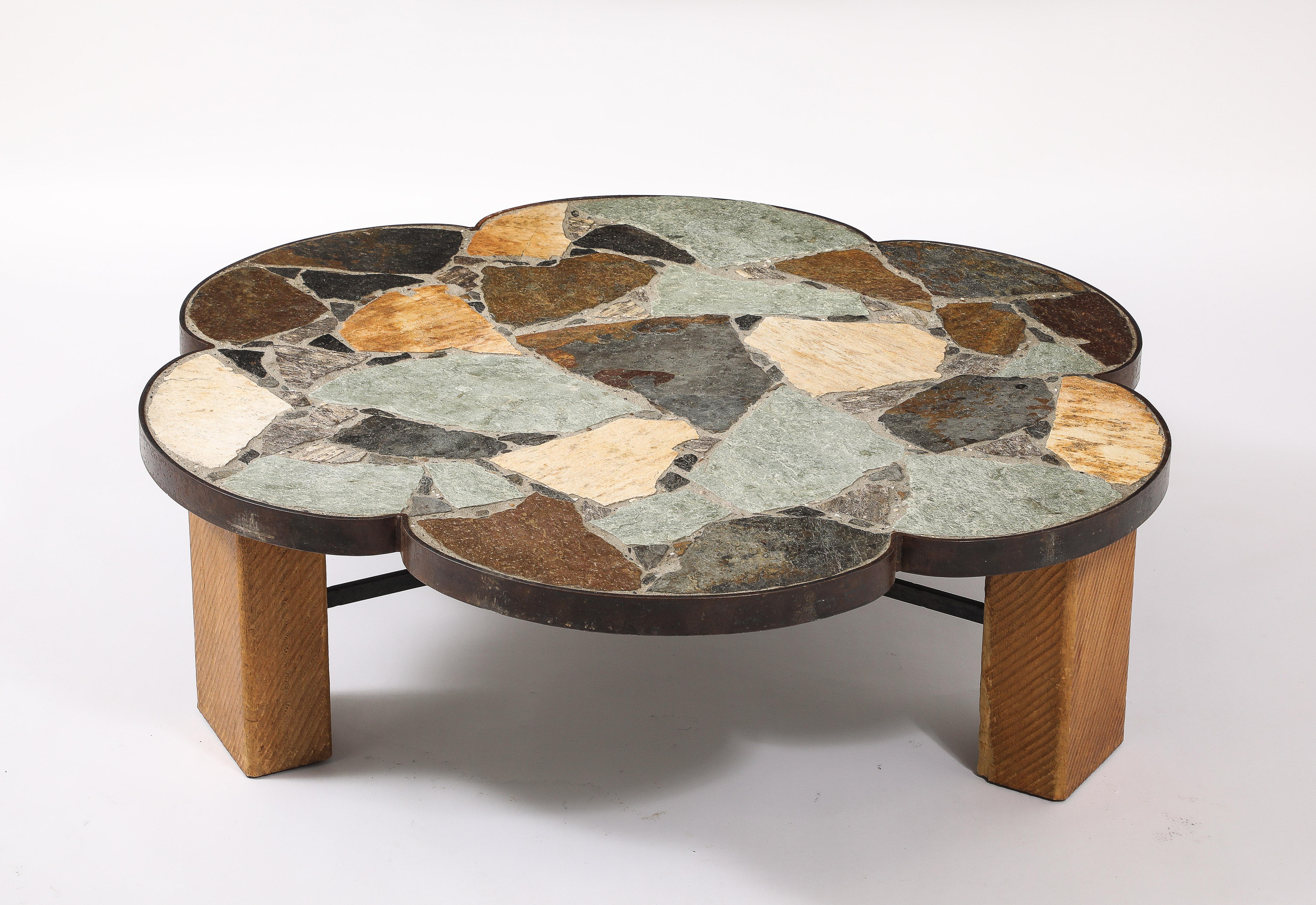 Belgian Multi Lobbed Stone Table, Belgium 1960's For Sale 13
