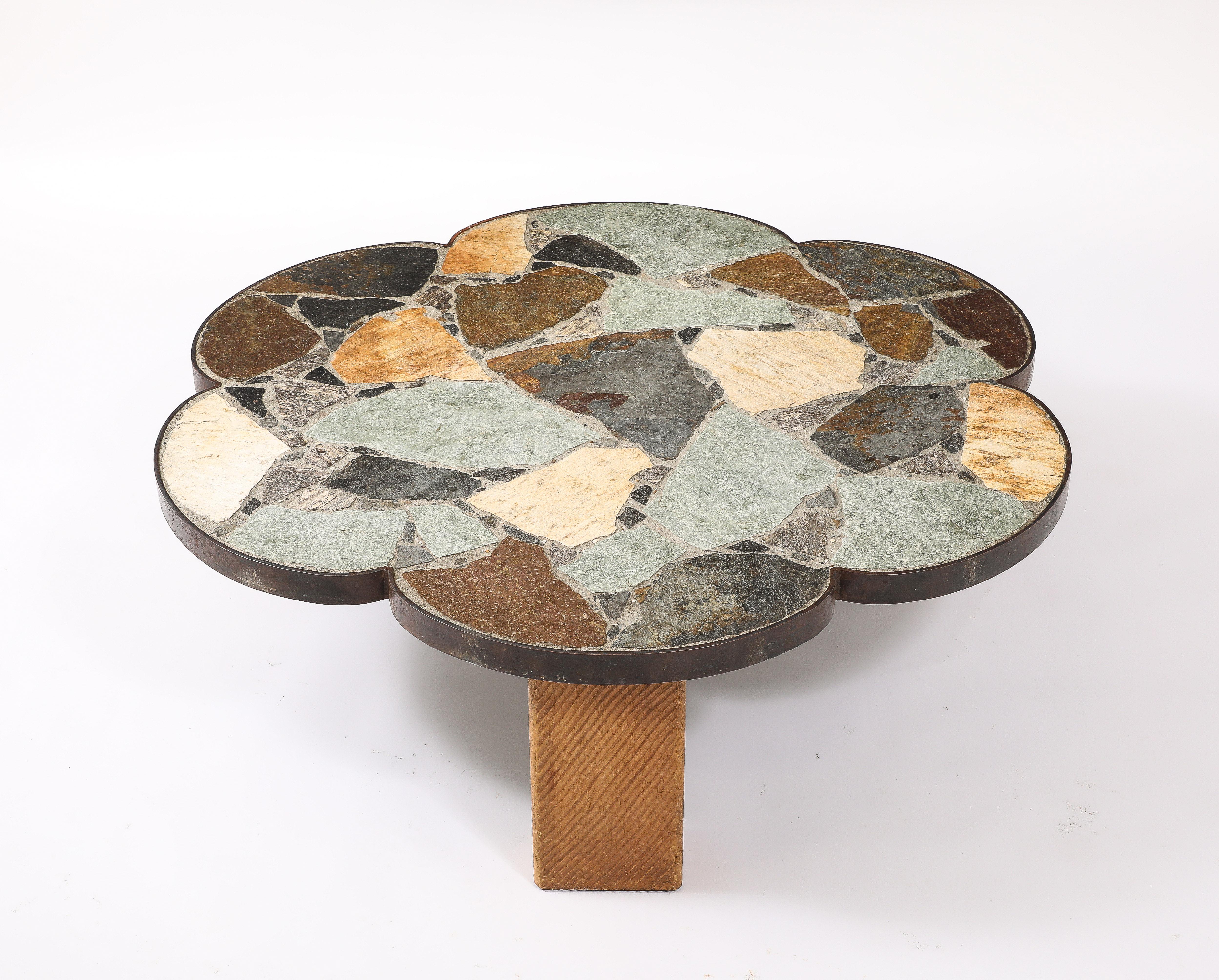 Belgian Multi Lobbed Stone Table, Belgium 1960's For Sale 2