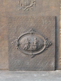 Belgian Napoleon III Period 'Cupids' Fireback / Backsplash, 19th C.