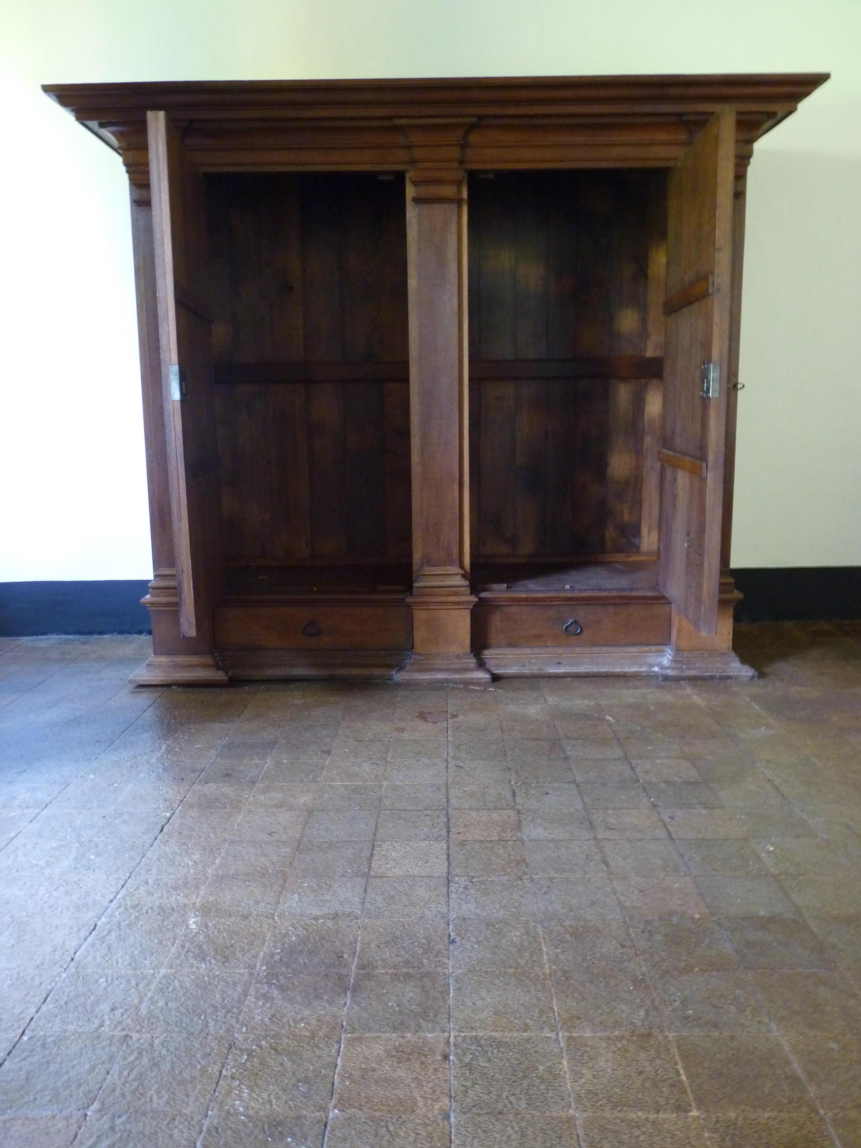 Belgian Near Pair of Oak Cupboards, circa 1850 For Sale 16