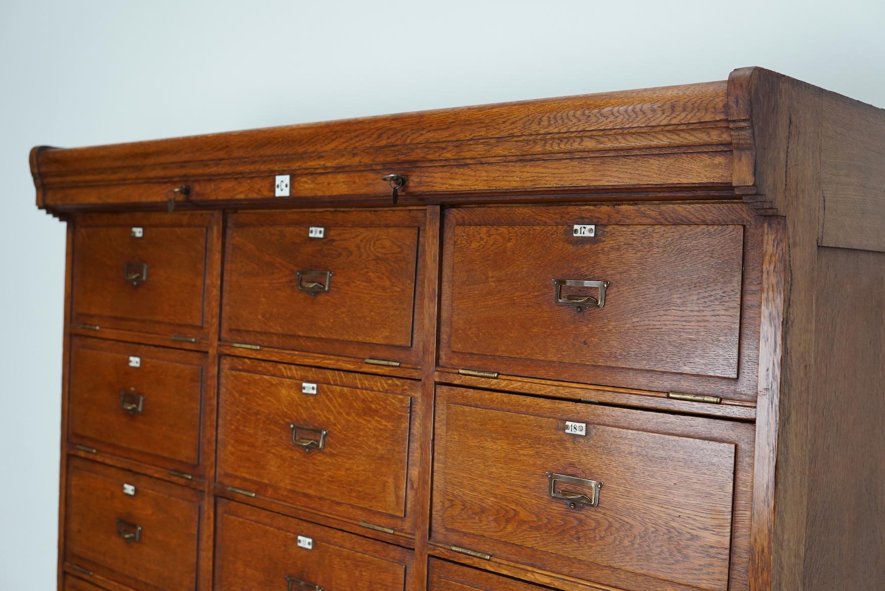 Belgian Oak Apothecary / Filing Folding Doors, 1900s For Sale at 1stDibs