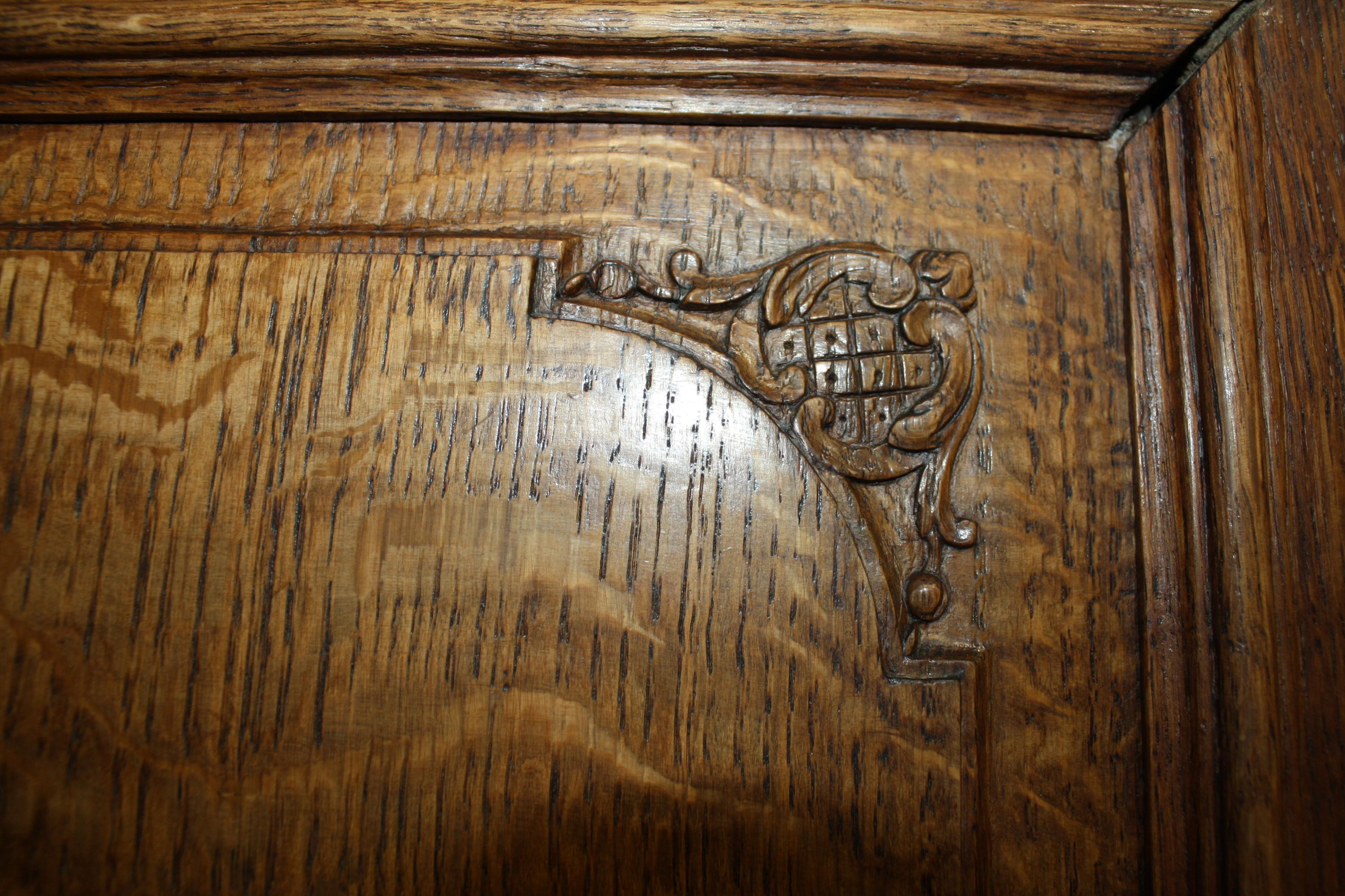 Louis XV Belgian Oak Armoire, circa 1820 For Sale