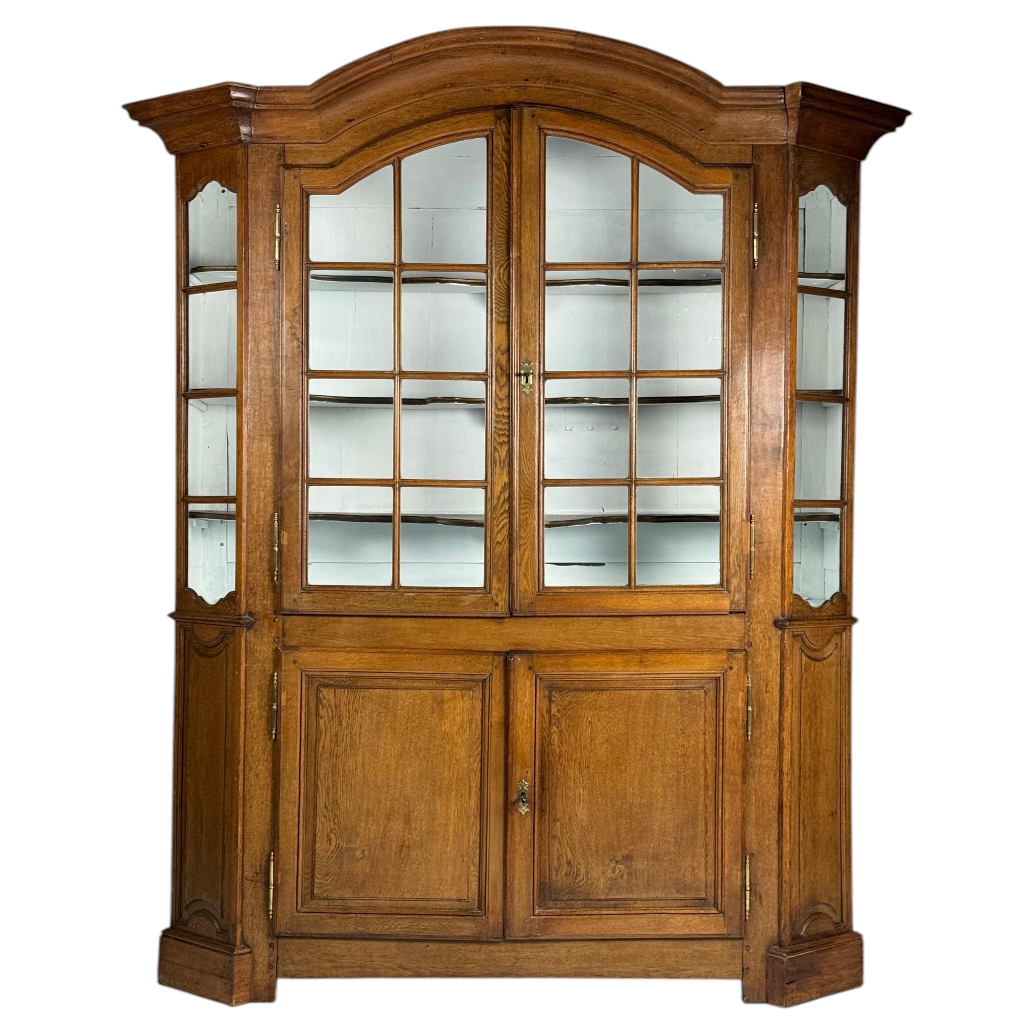 Belgian oak bookcase/sideboard For Sale