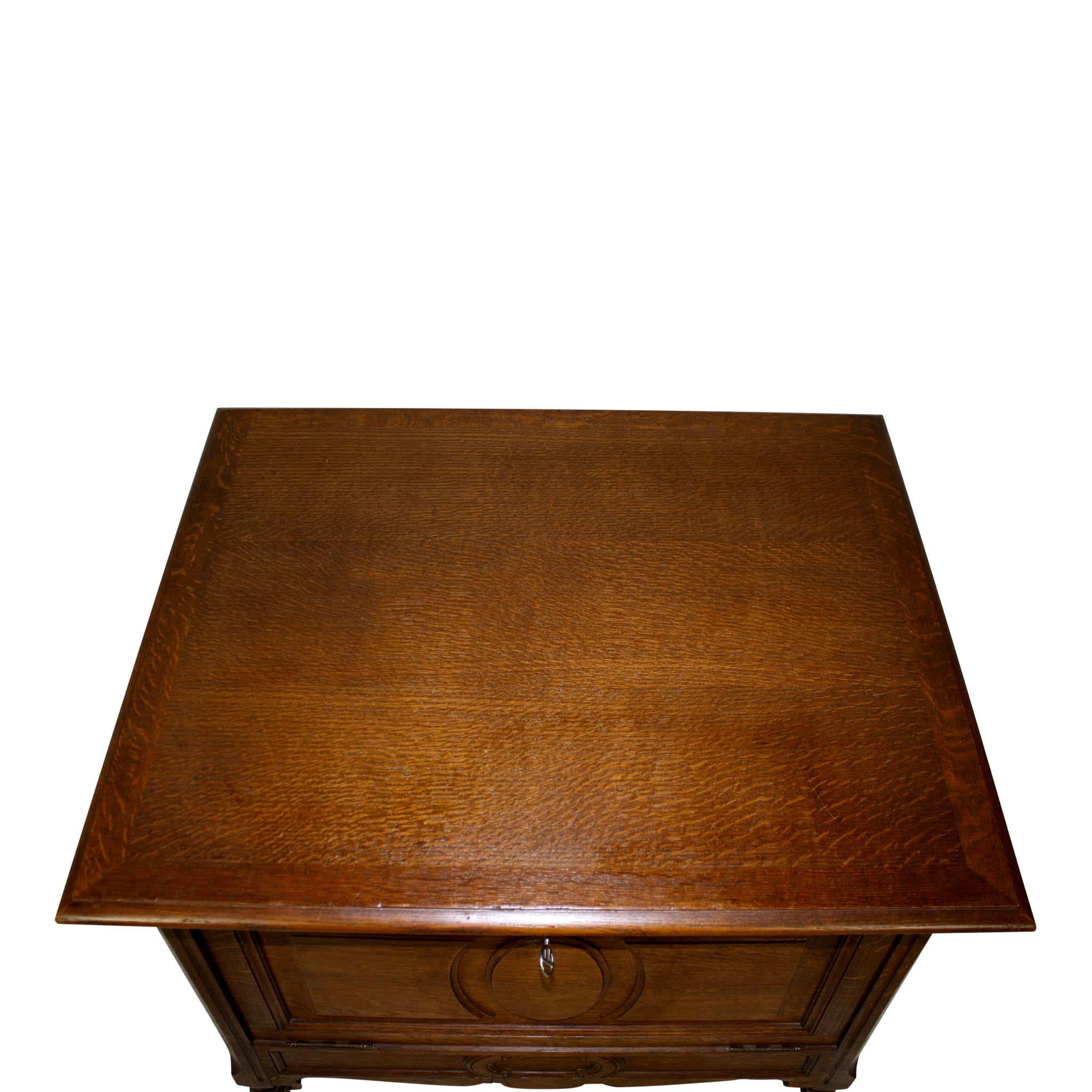 Belgian Oak Collectors Cabinet, circa 1920 For Sale 1