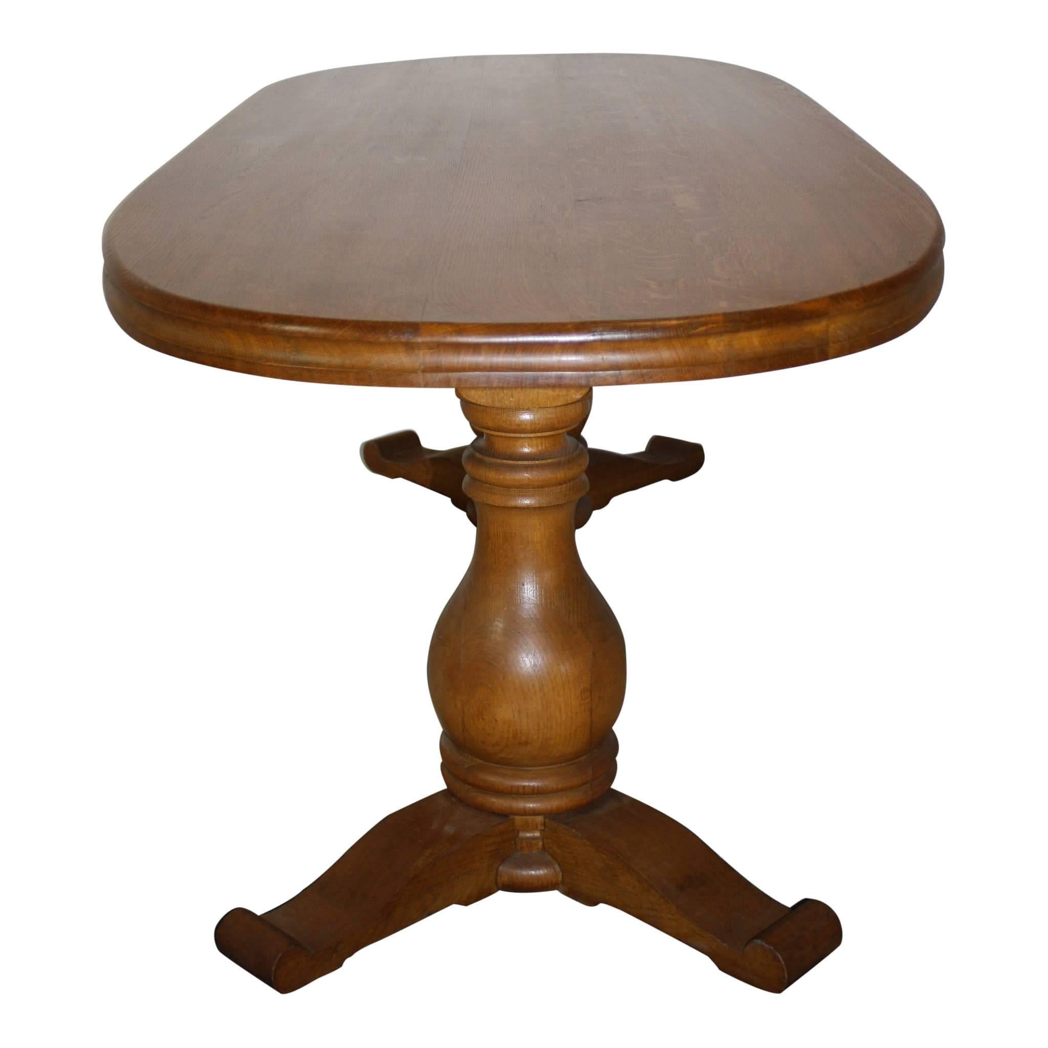 Belgian Oak Dining Table, circa 1930 In Good Condition In Evergreen, CO