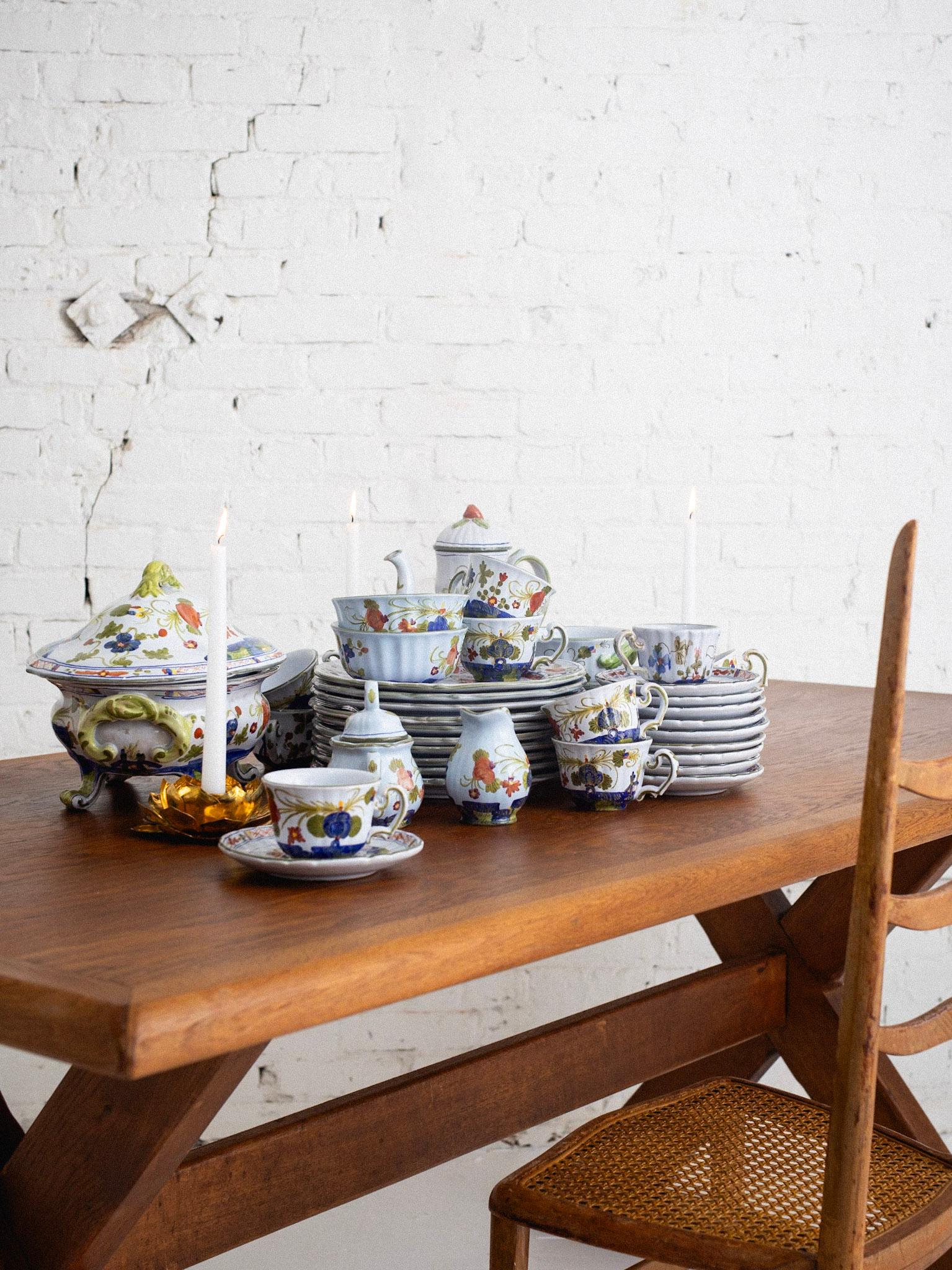 Belgian Oak Farmhouse Trestle Dining Table 8