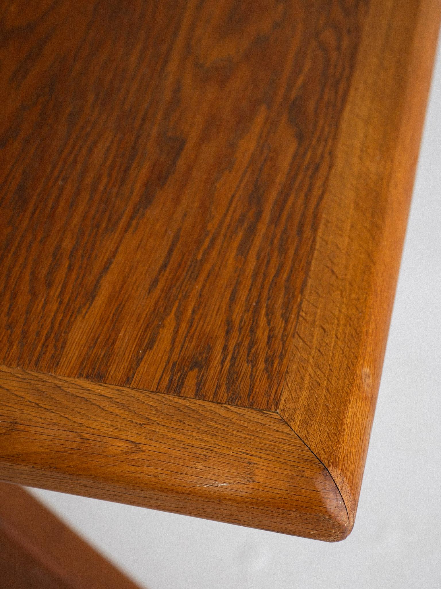 Belgian Oak Farmhouse Trestle Dining Table 2