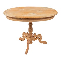 Belgian Oval Entry Table with Ornate Base