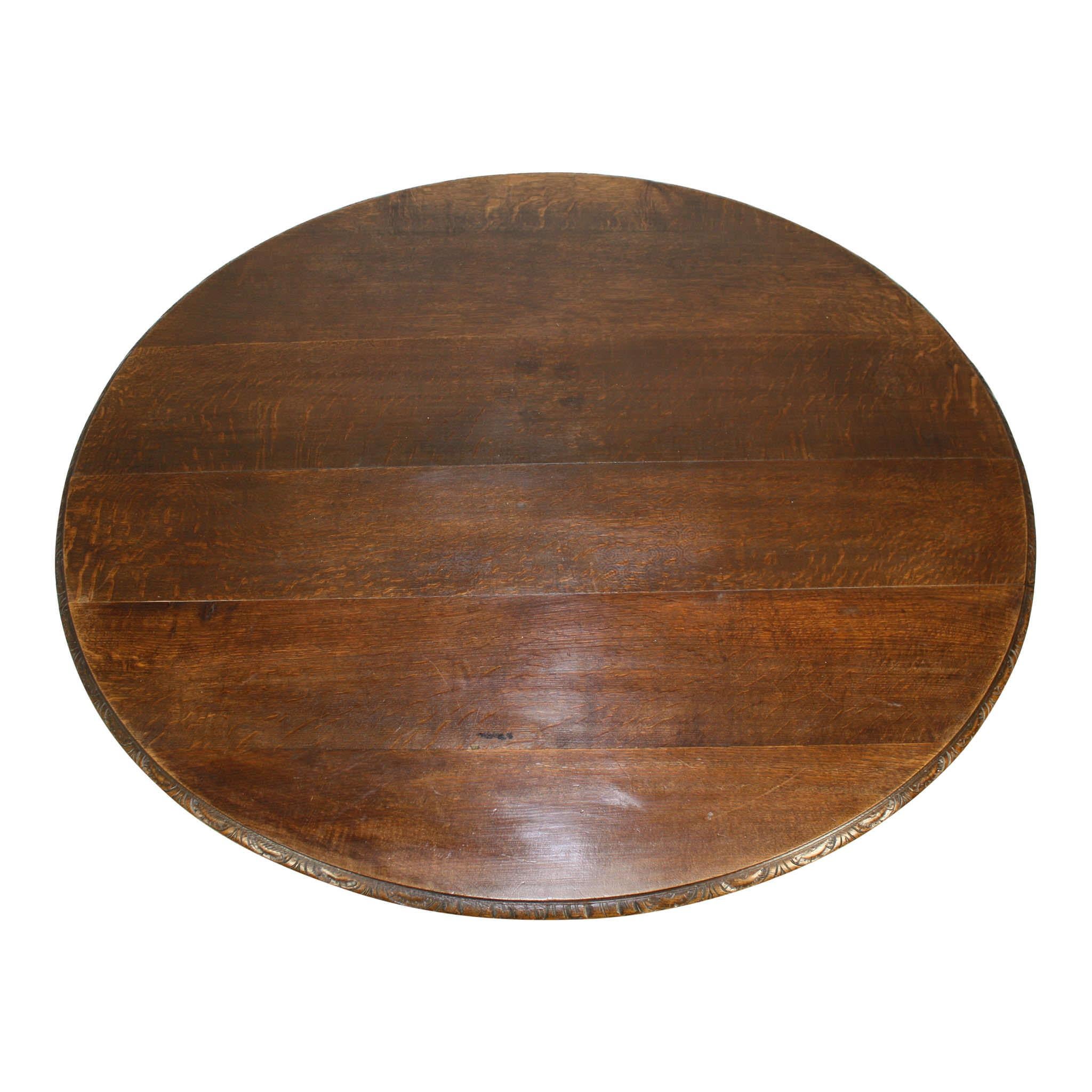 Belgian Oval Oak Table, circa 1880 In Good Condition For Sale In Evergreen, CO