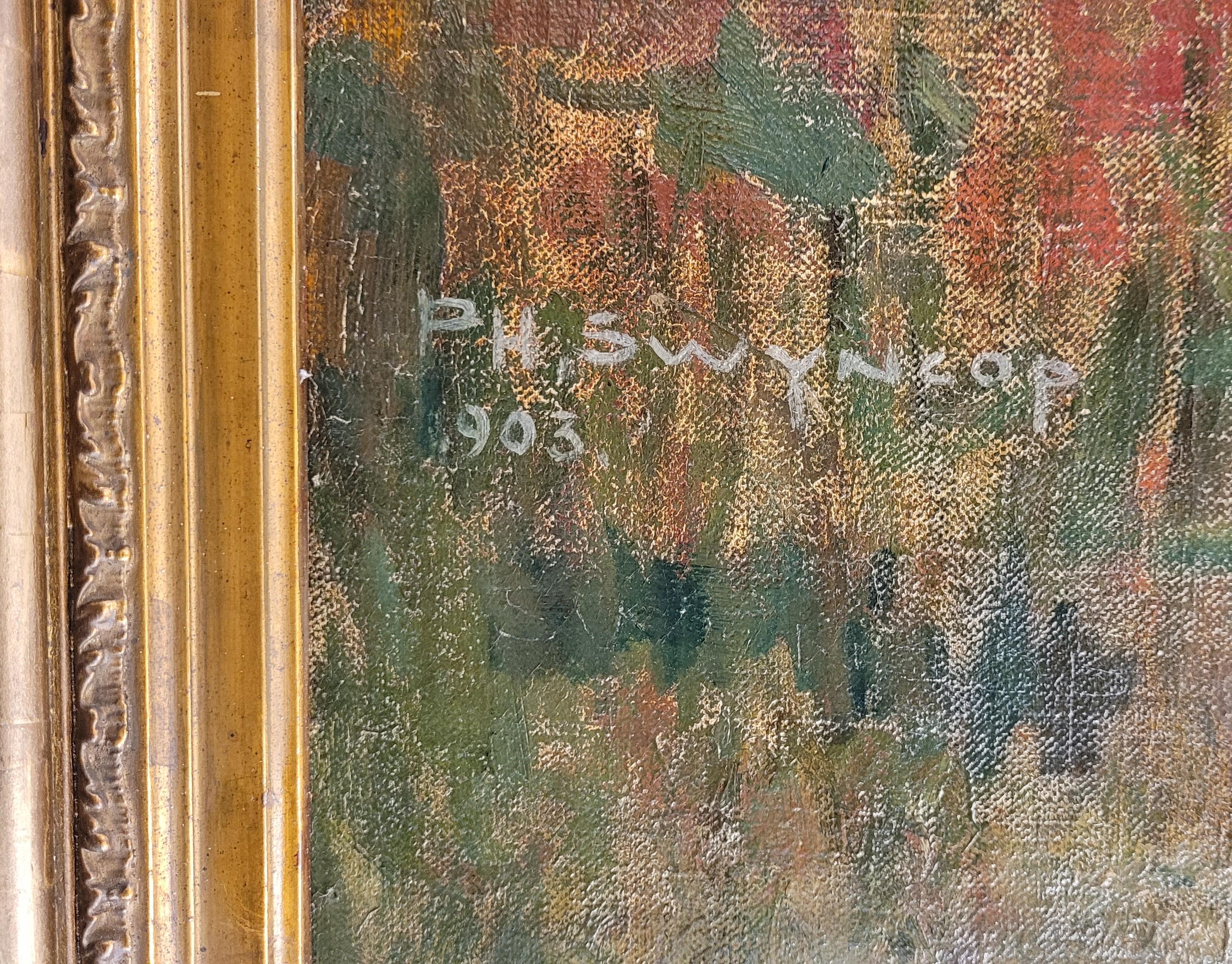 Peinture belge Allegoric signée par P. Swyncop en vente 1