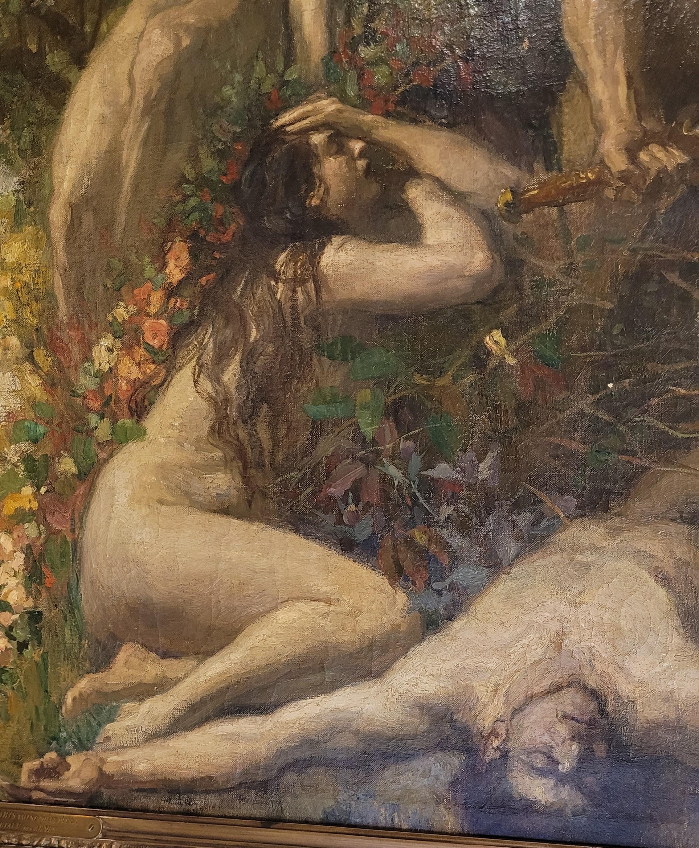 Pittura belga Allegorica firmata da P. Swyncop in vendita 2