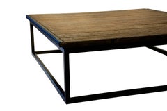 Belgian Baking Pallet Coffee Table with Steel Base