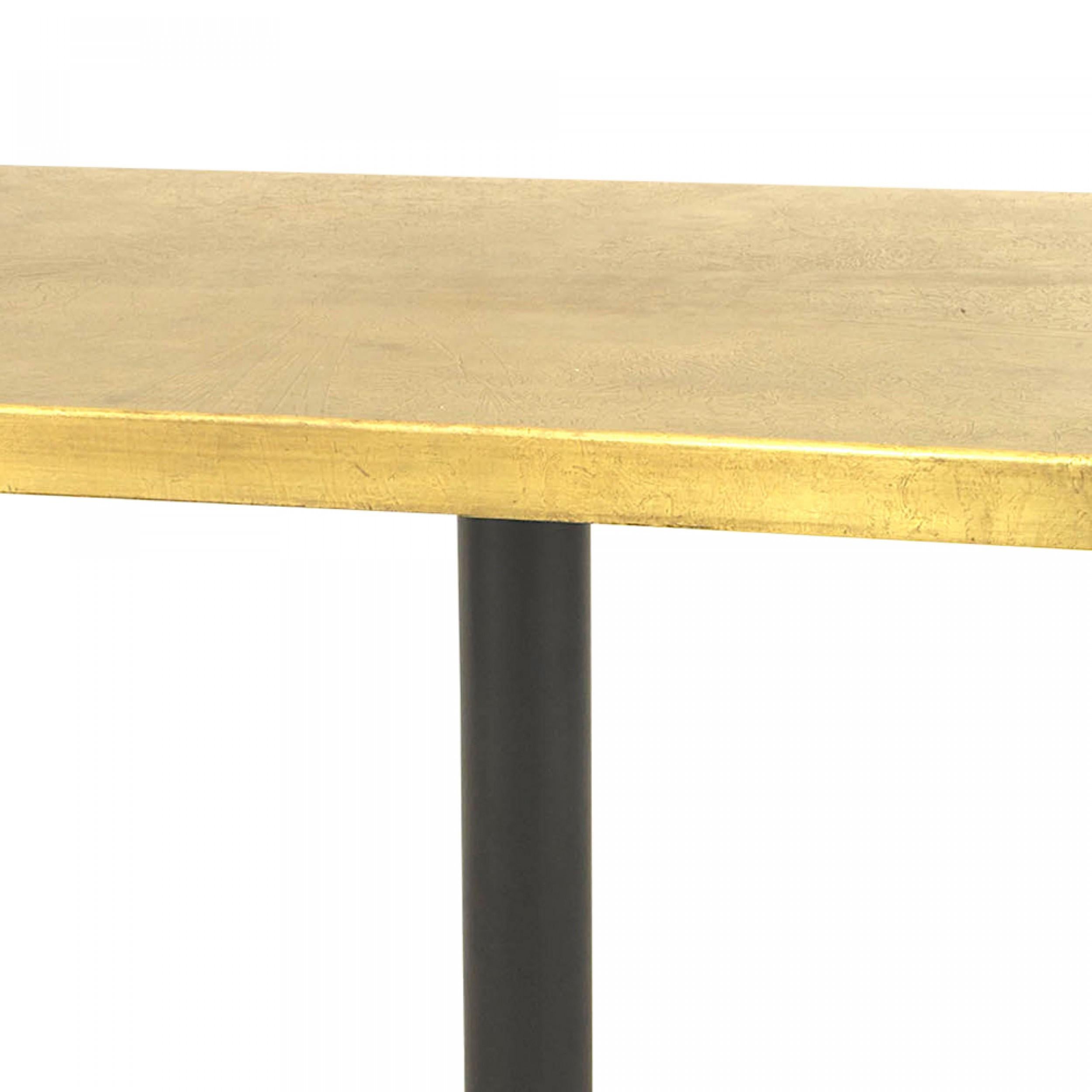 Mid-Century Modern Belgian Post-War Embossed Brass End Tables For Sale