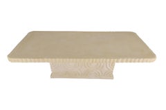 Belgian Resin Plaster Table with Geometric Roundels and Central Base, circa 2016