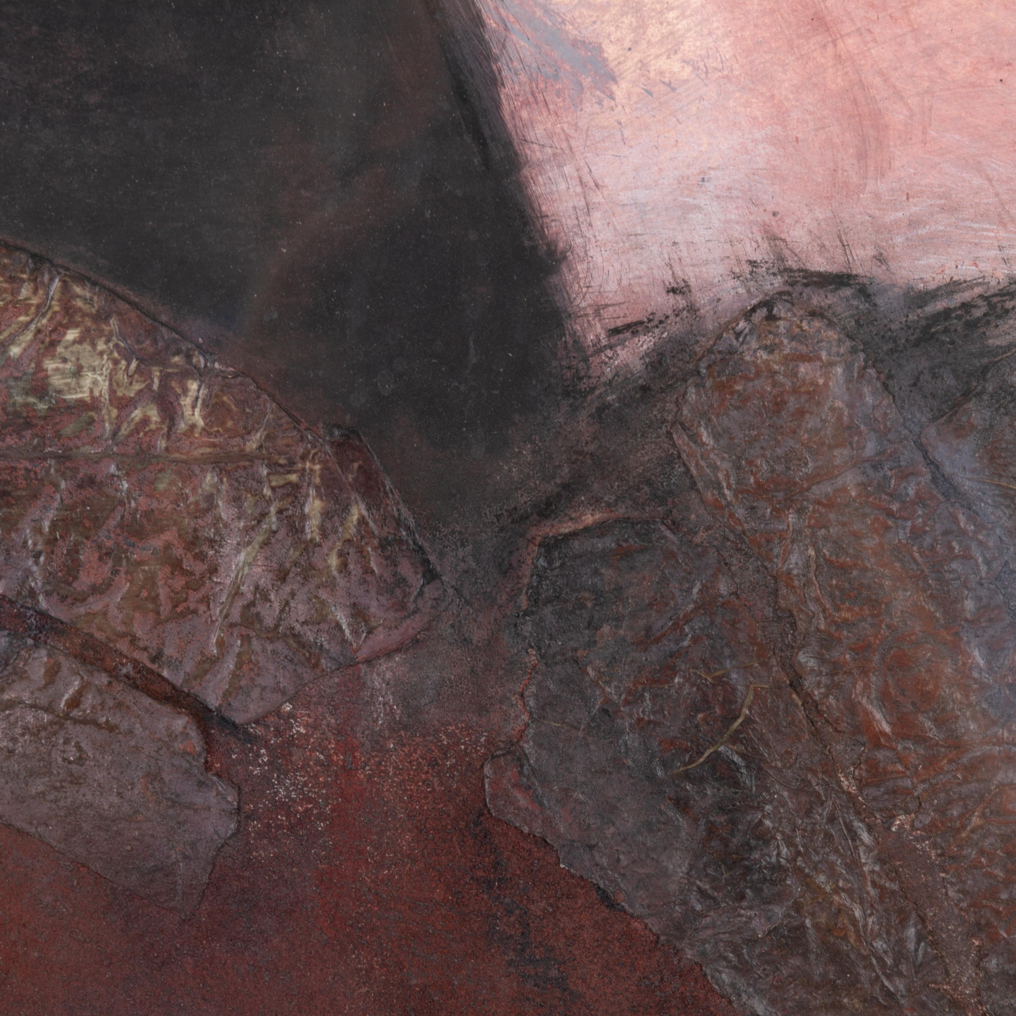 Belgian School Contemporary Abstract Mixed Media Painting In Good Condition For Sale In Nottingham, GB