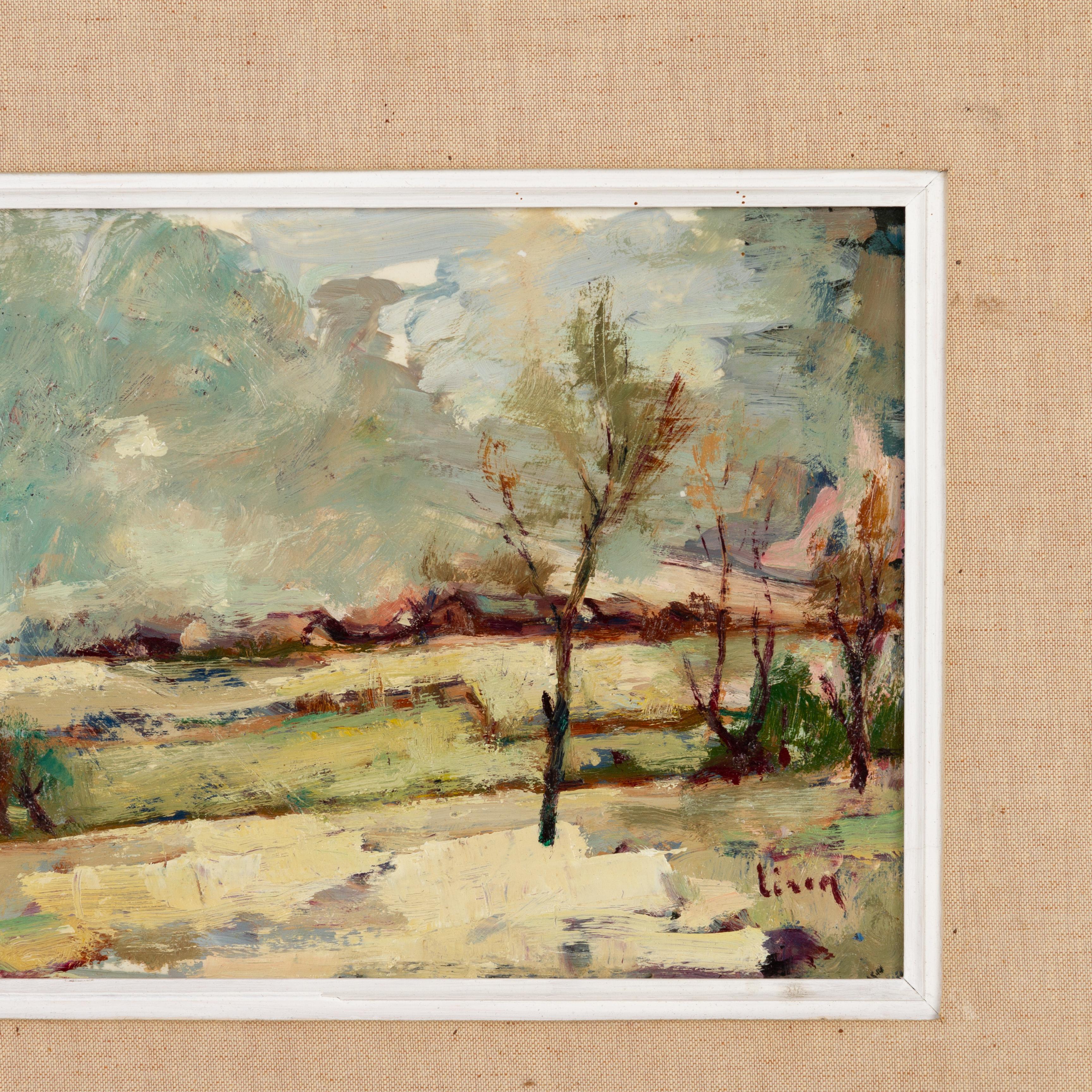 In good condition
From a private collection
Free international shipping
Belgian School Snow Landscape Oil Painting Early 20th Century 
