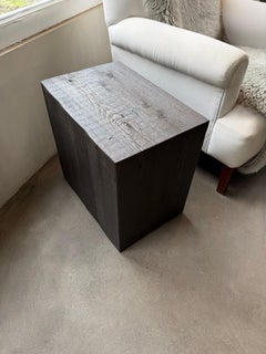 Handmade Belgian Side Table in Old Larch Wood