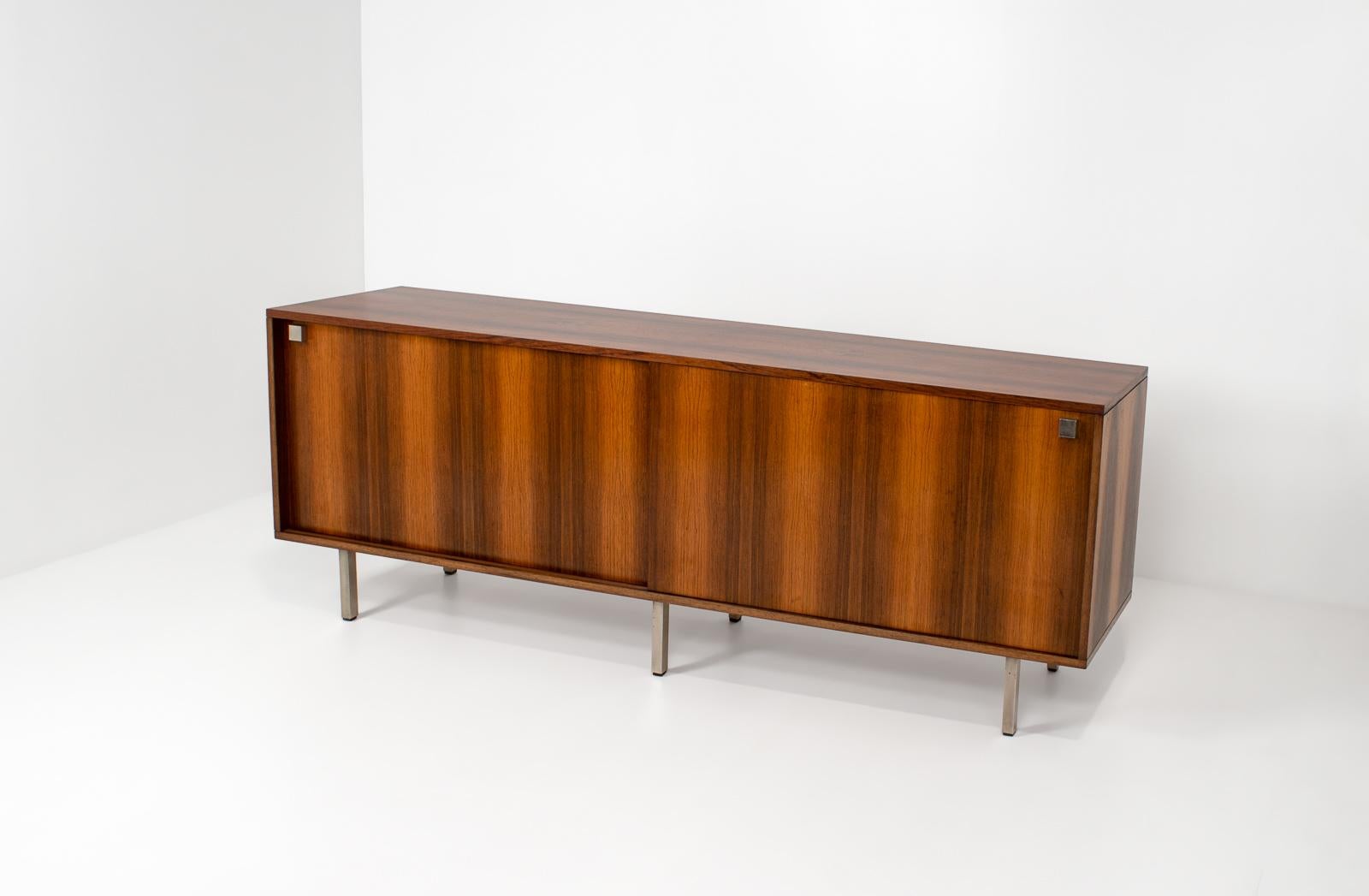 Mid-century, modernist sideboard by Belgian designer Alfred, Hendrickx for Belform, the 1960s. 
Hendrickx was one of the most famous designers from the 1950s and 1960s. He gained fame for the collections he made for the expo '58 in Brussels.