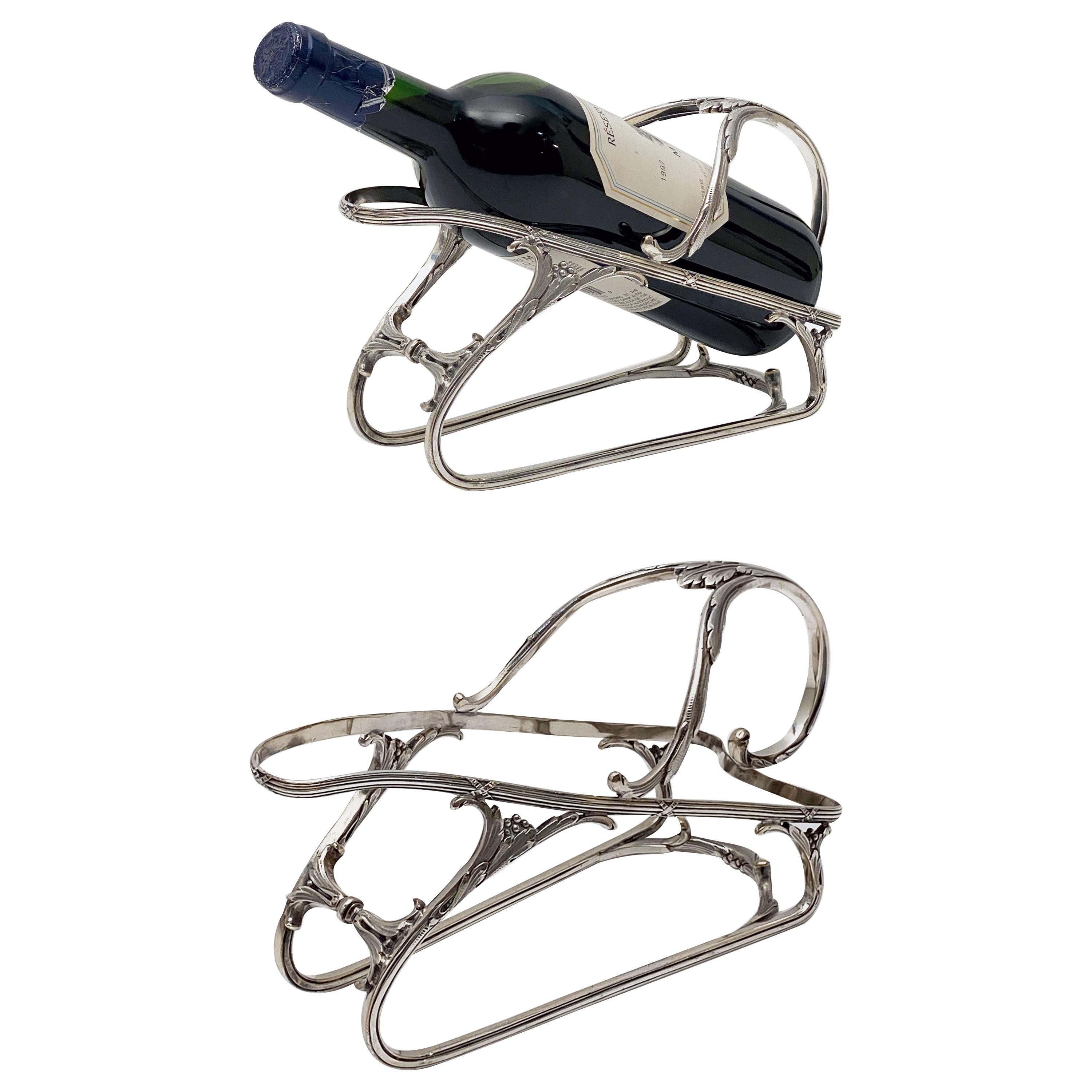 Belgian Silver Plate Wine Cradle or Pourer by Wiskemann