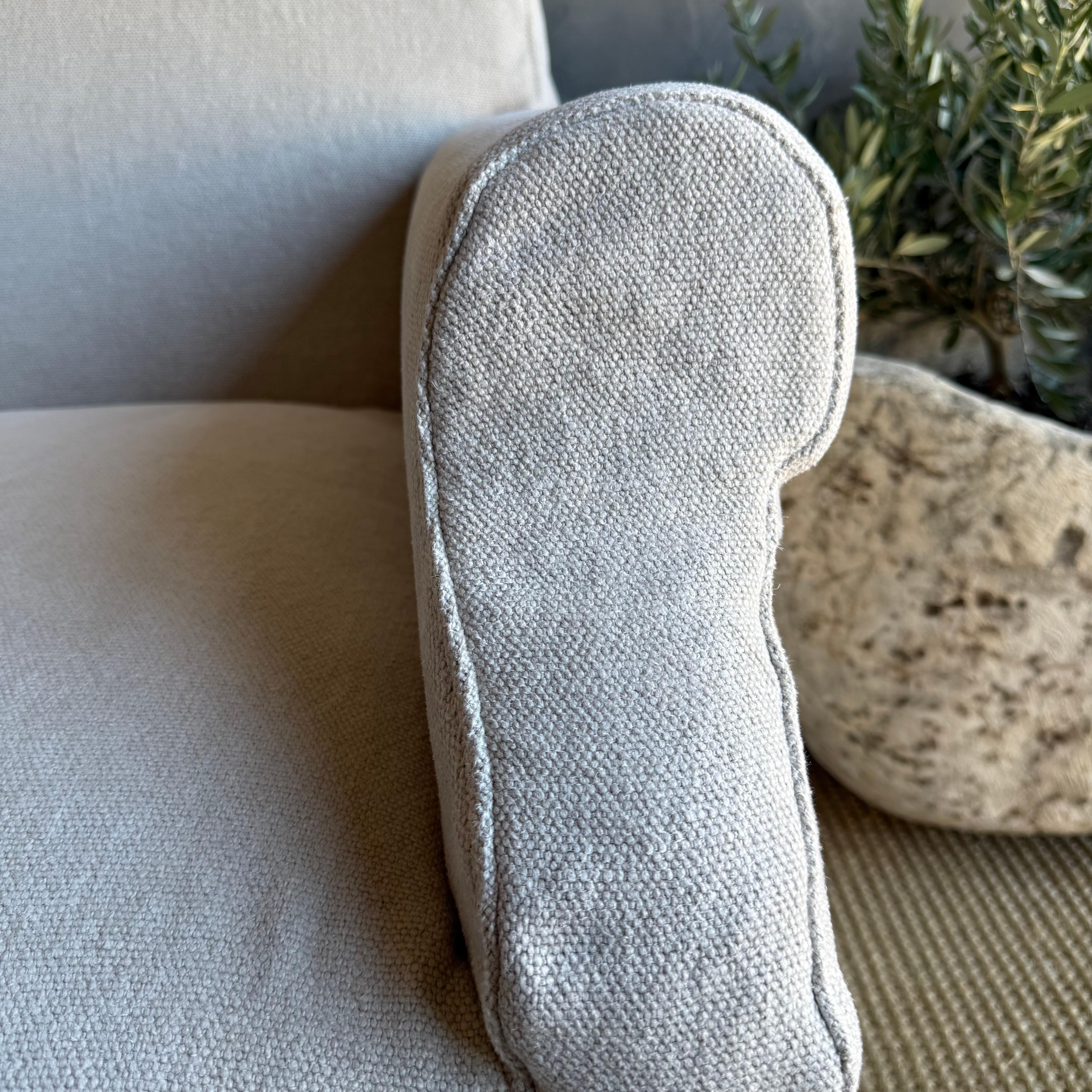 XXIe siècle et contemporain Chaise couverte en lin lavé à la pierre belge - Flax en vente