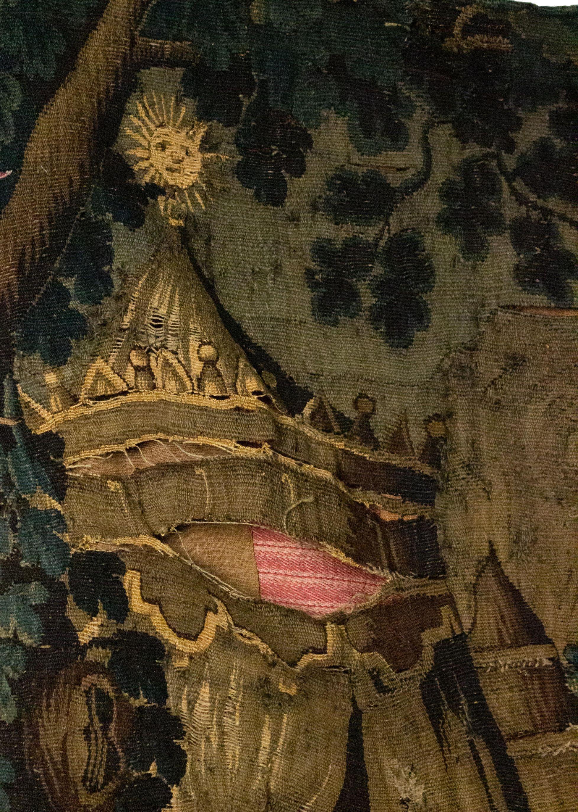 Belgian Style 17th Century Woven Tapestry of Soldiers For Sale 10