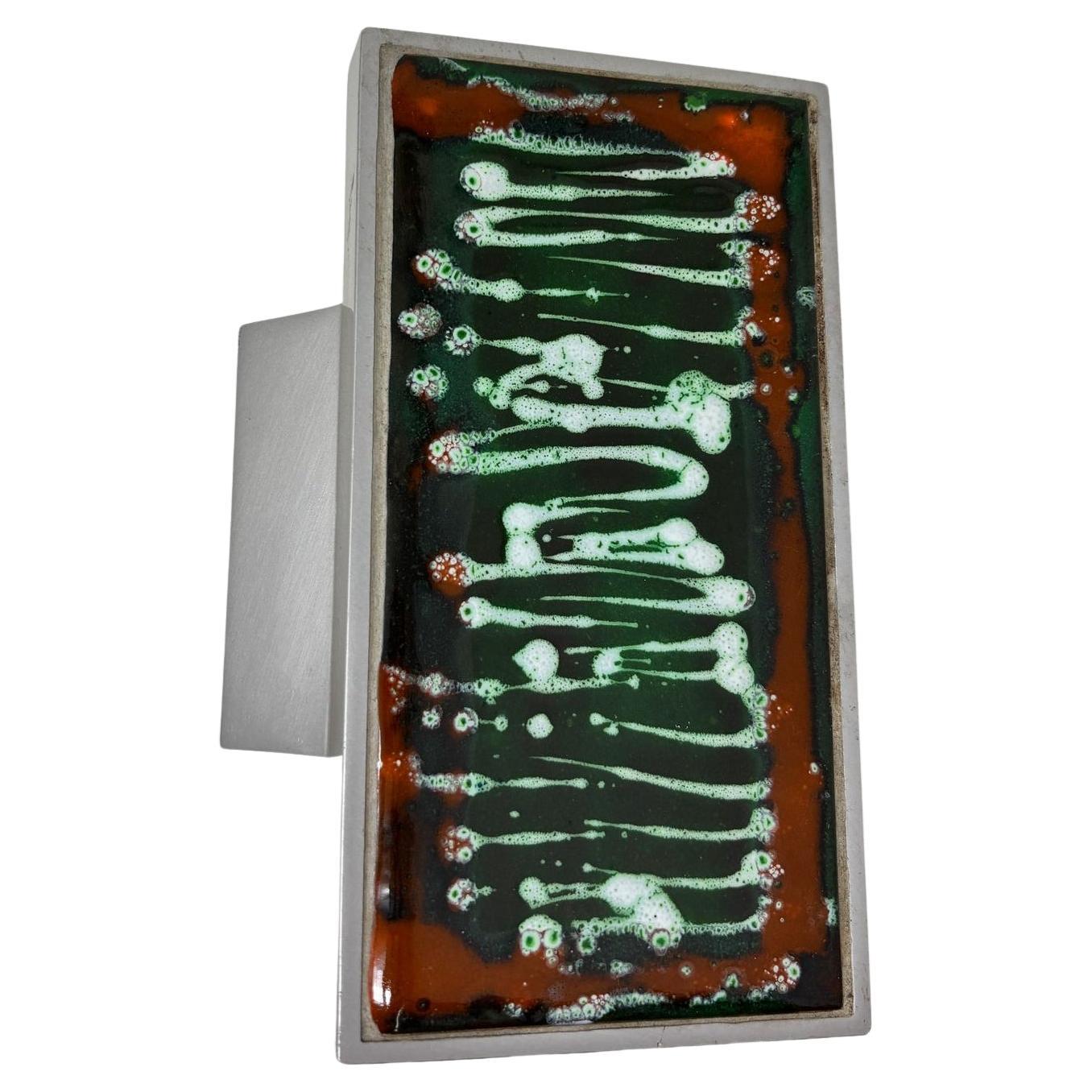 Belgian Tile Faced Entry Door Pull Handle by Artist Juliette Belarti 1960s For Sale