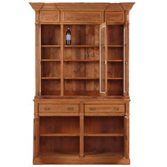 Belgian Two-Part Pine Cabinet, C. 1900