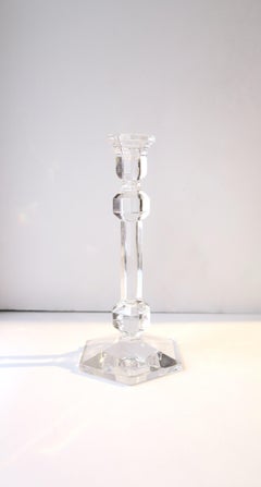 Belgian Val Saint Lambert Crystal Candlestick Holder