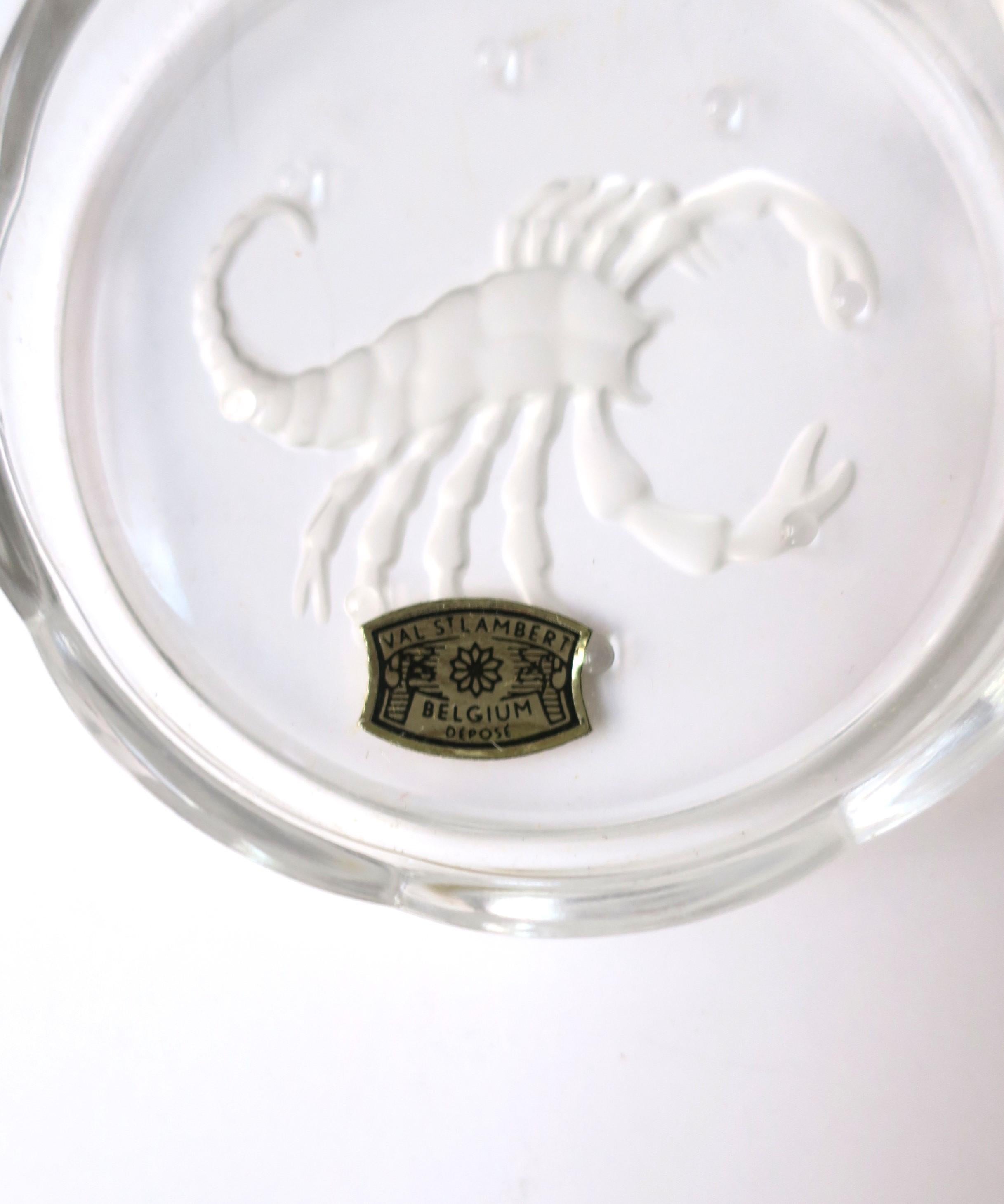 Belgian Val Saint Lambert Crystal Zodiac Cocktail Drinks Coasters For Sale 12