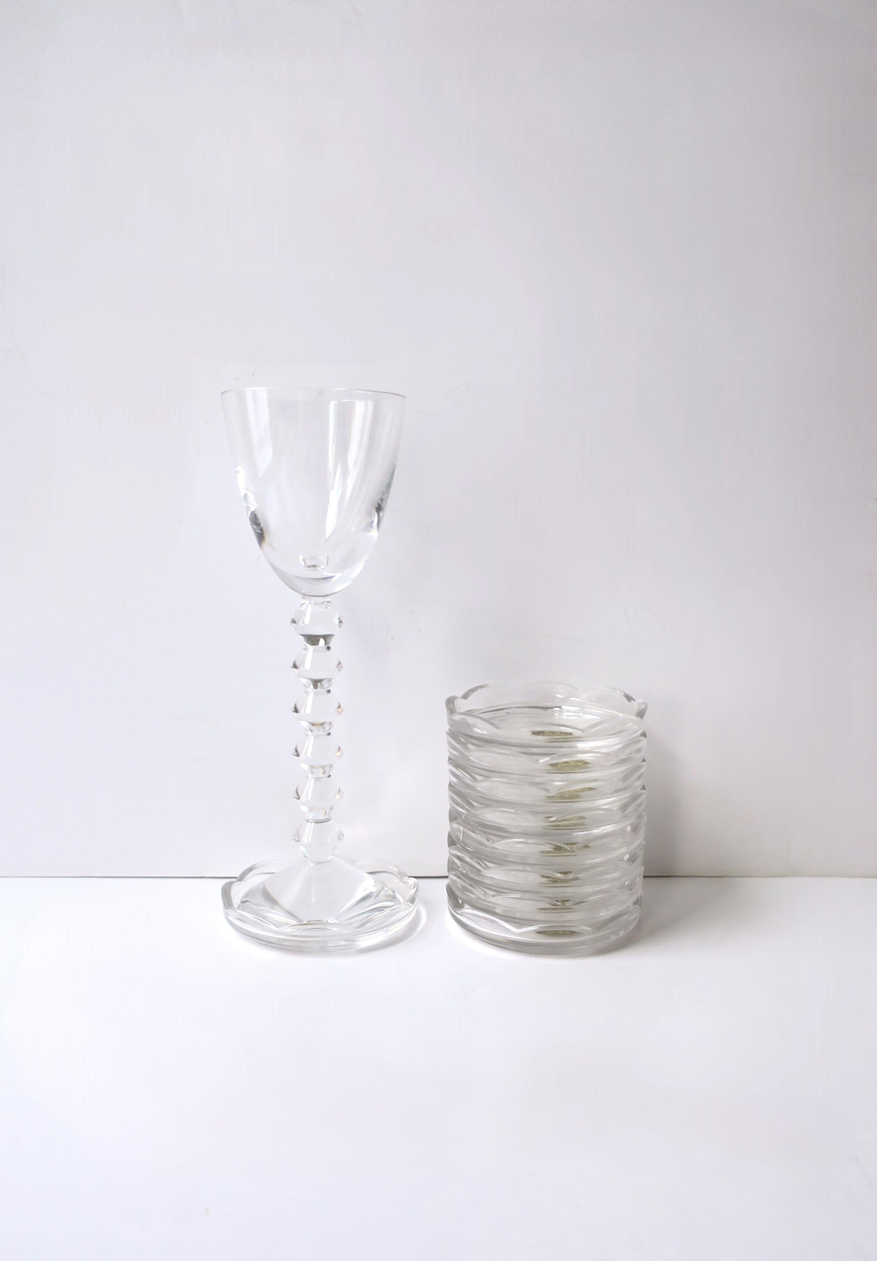 Belgian Val Saint Lambert Crystal Zodiac Cocktail Drinks Coasters For Sale 2