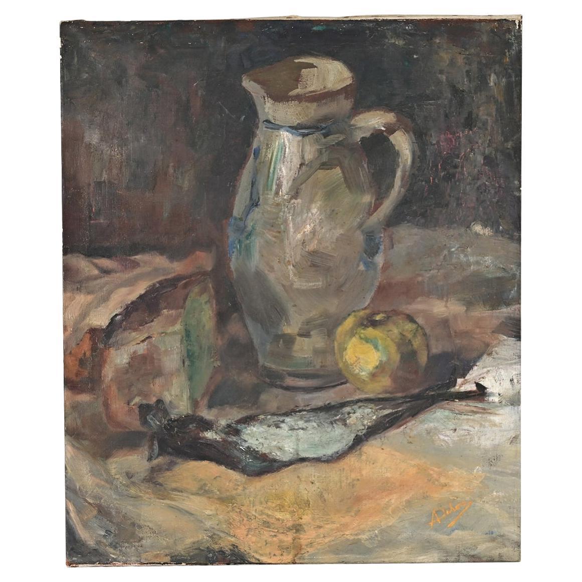 Belgian Vintage Still Life Painting