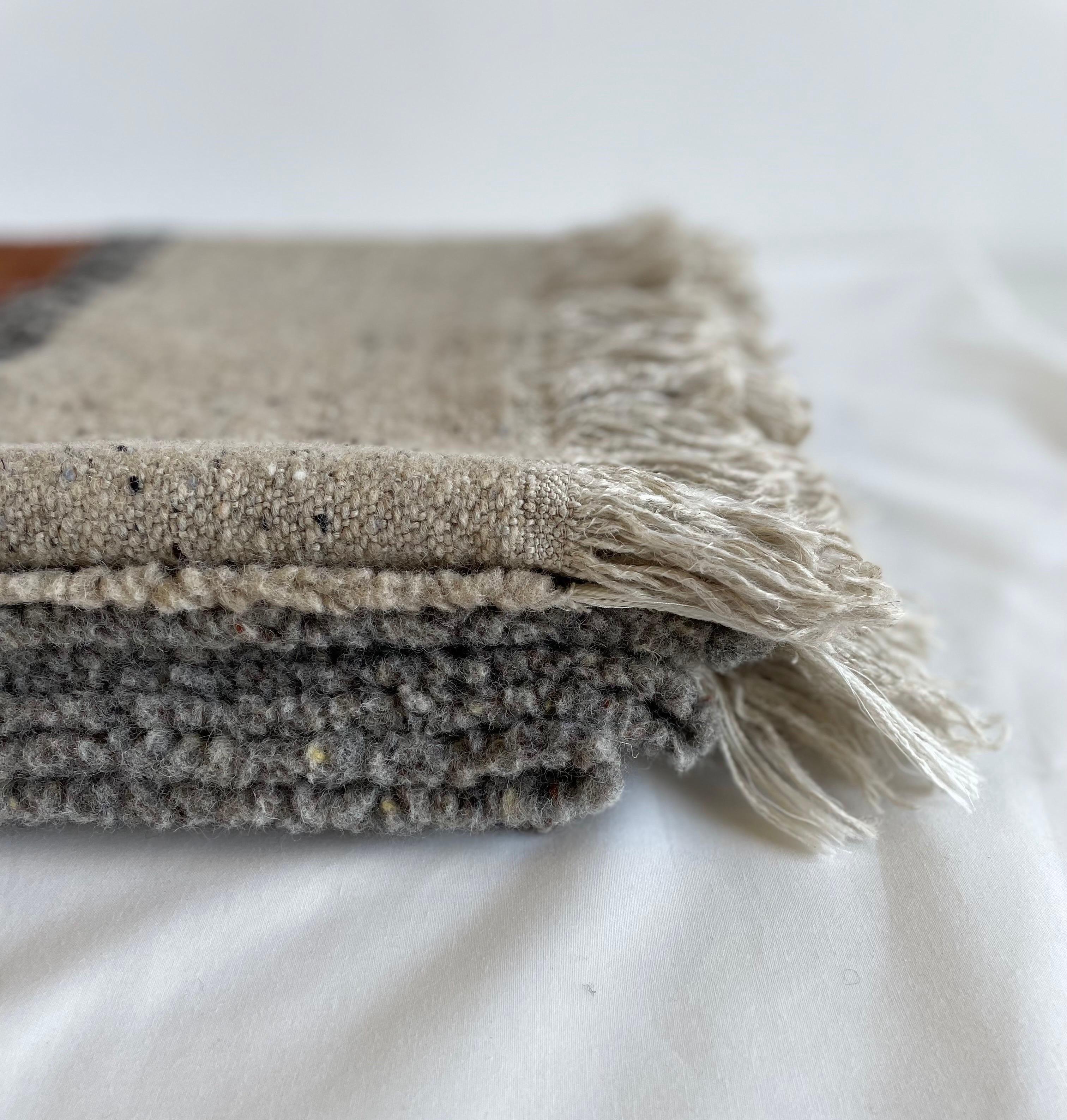 Belgian Wool and Linen Throw 1