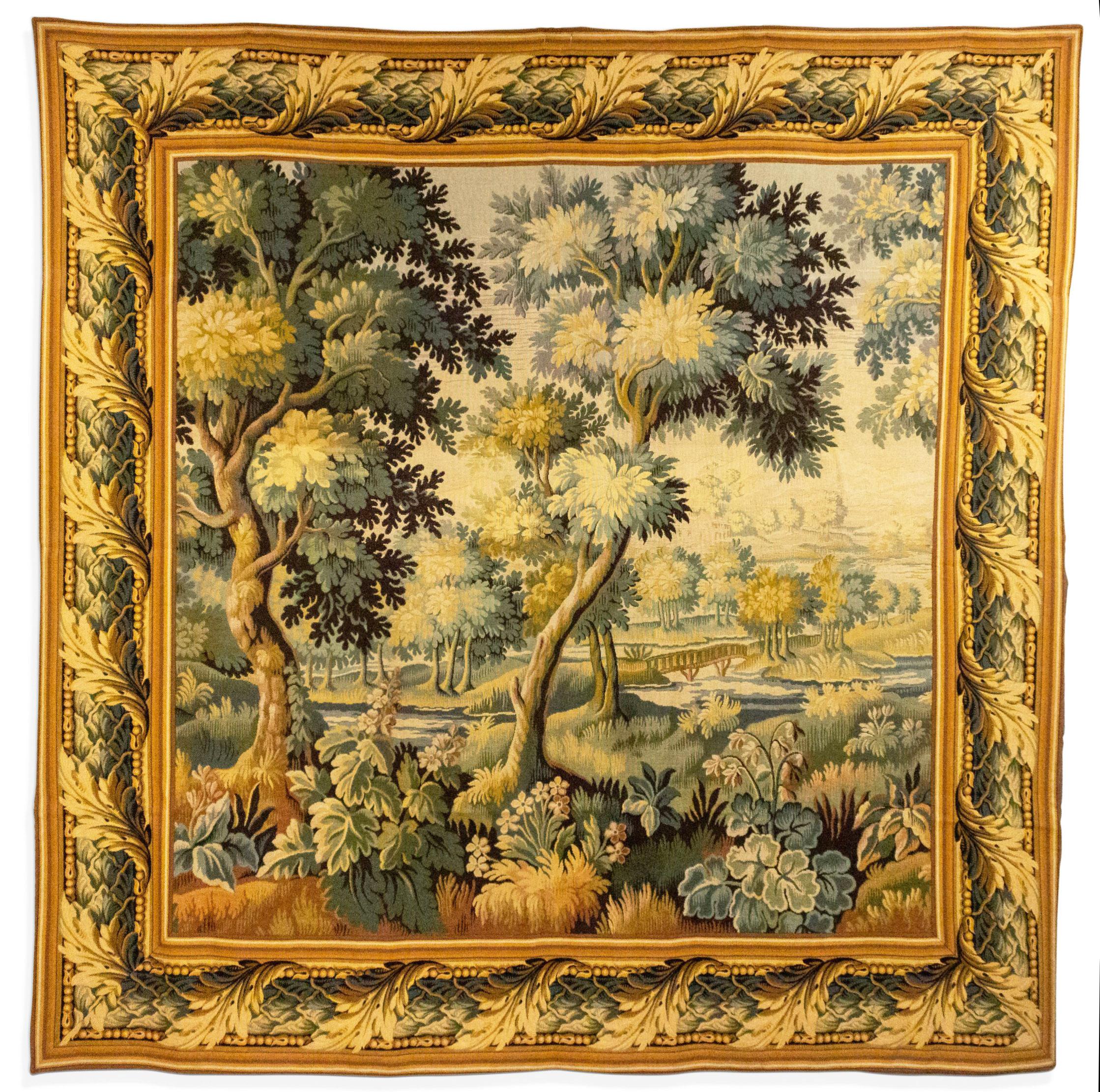 Belgian Woven Tapestry of Forest Scene For Sale 4