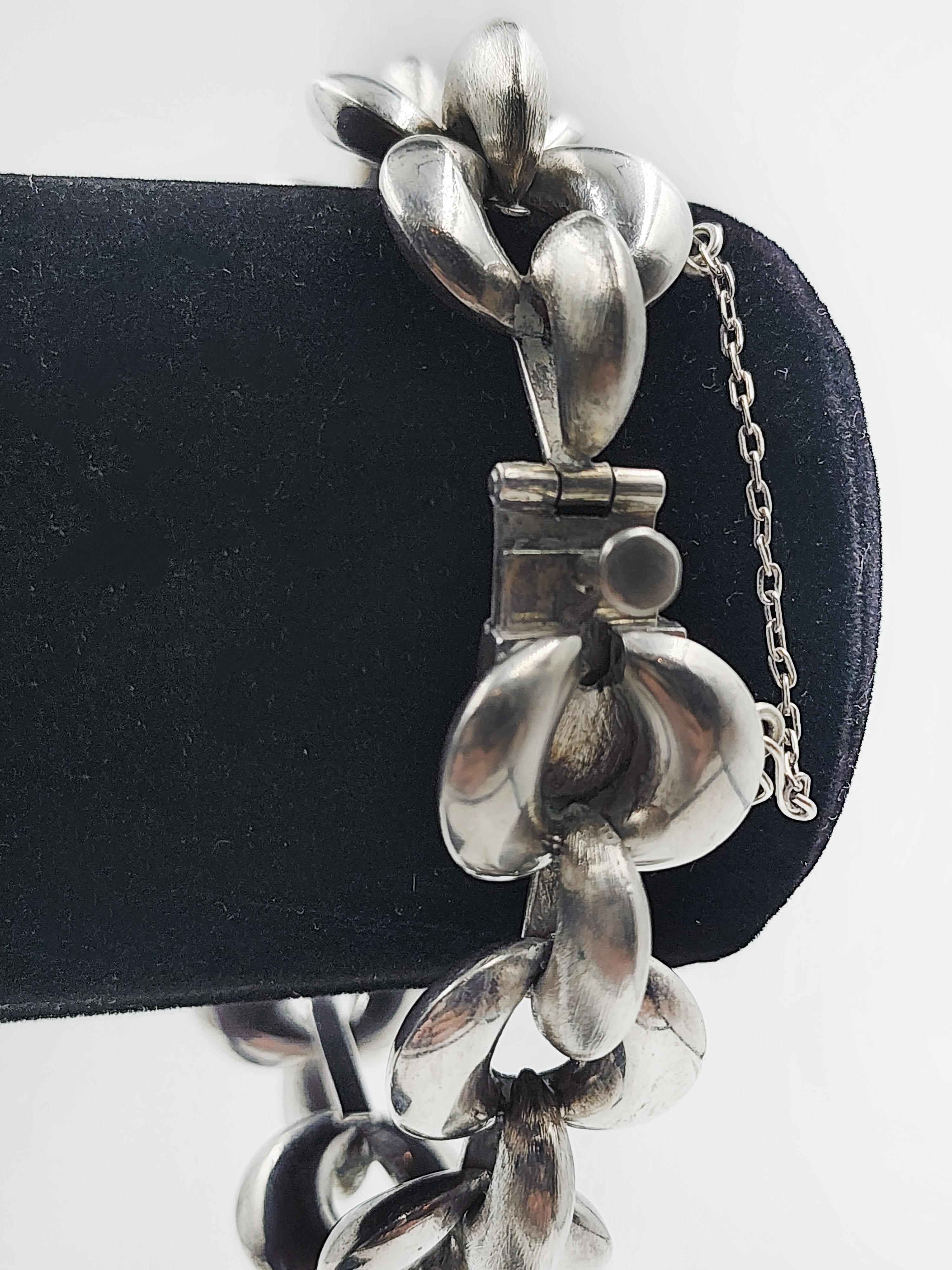 Argentine Belgiorno style sterling silver bracelet For Sale